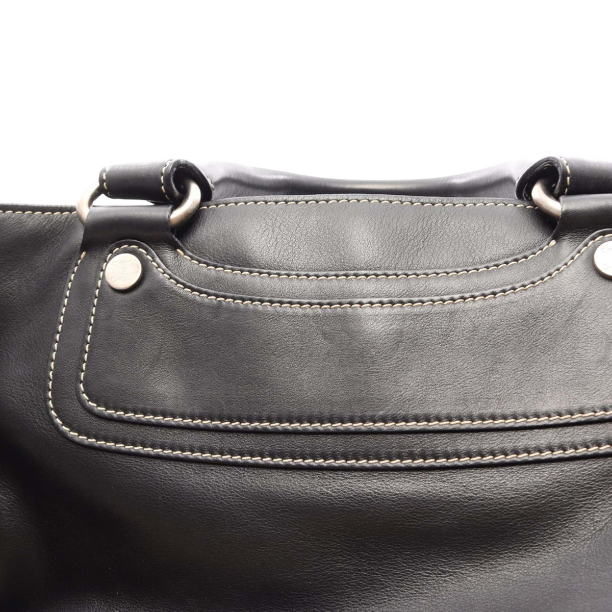 Celine Leather Boogie Handbag — Black