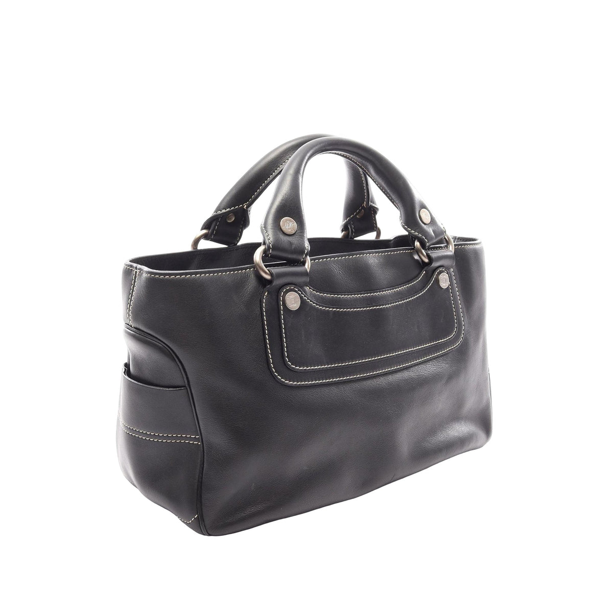 Celine Leather Boogie Handbag — Black