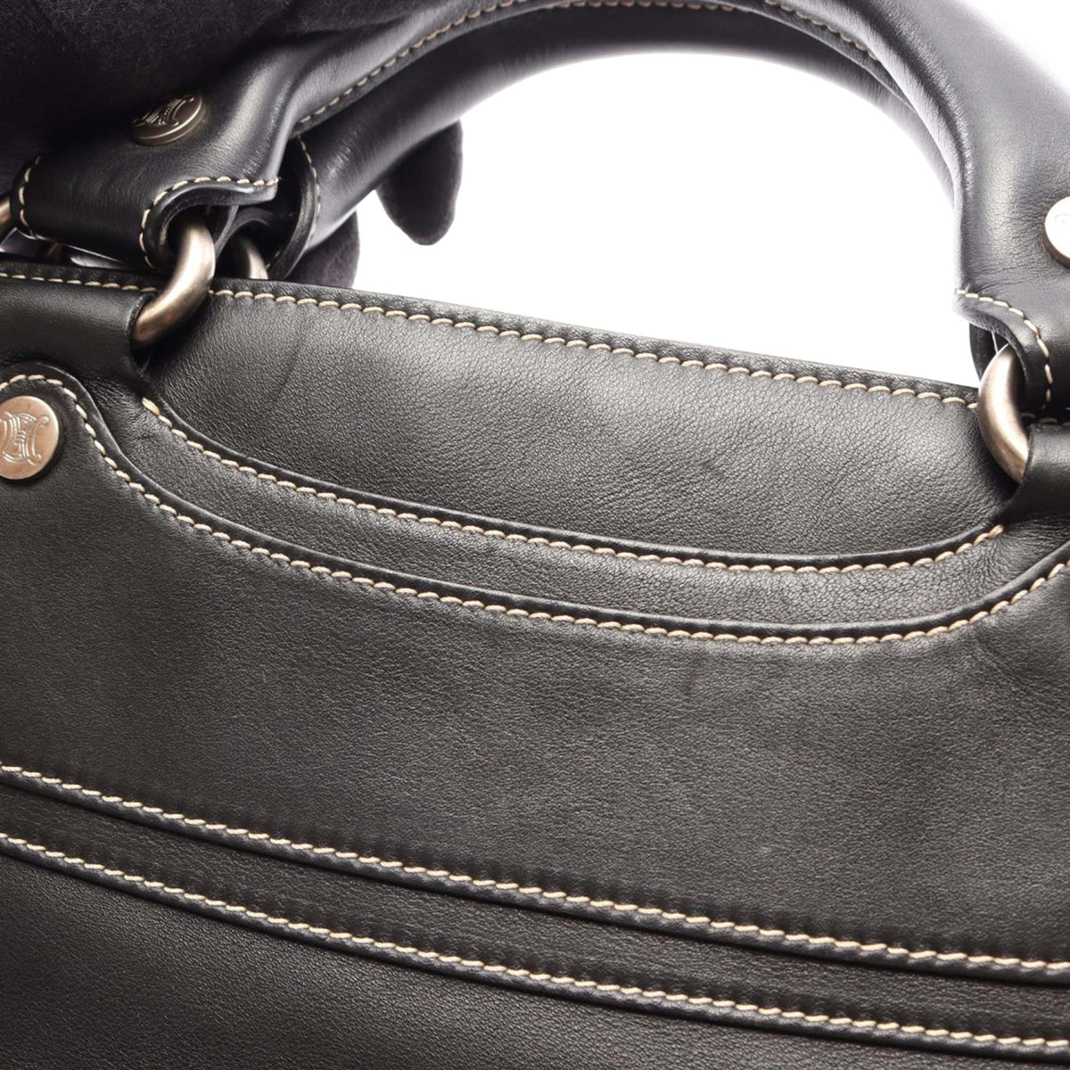 Celine Leather Boogie Handbag — Black