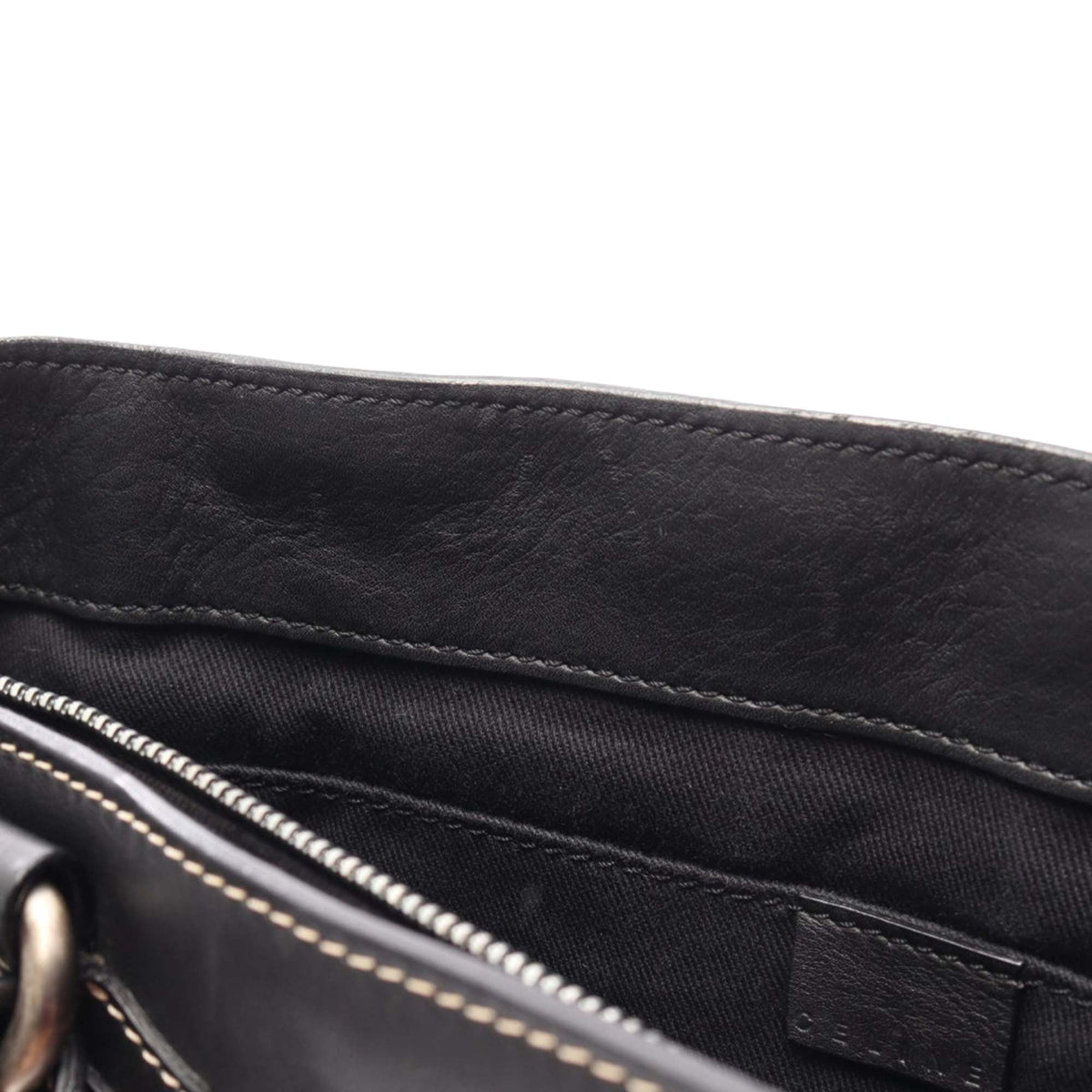 Celine Leather Boogie Handbag — Black