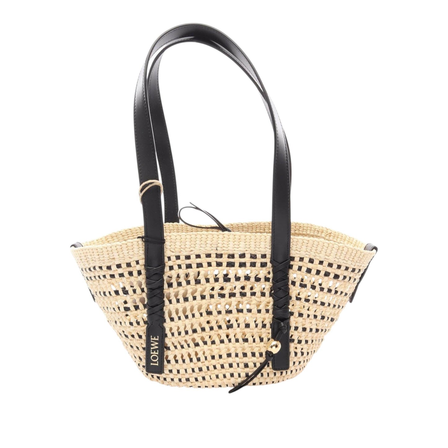 LOEWE Paulas Ibiza Small Raffia Braided Basket Bag