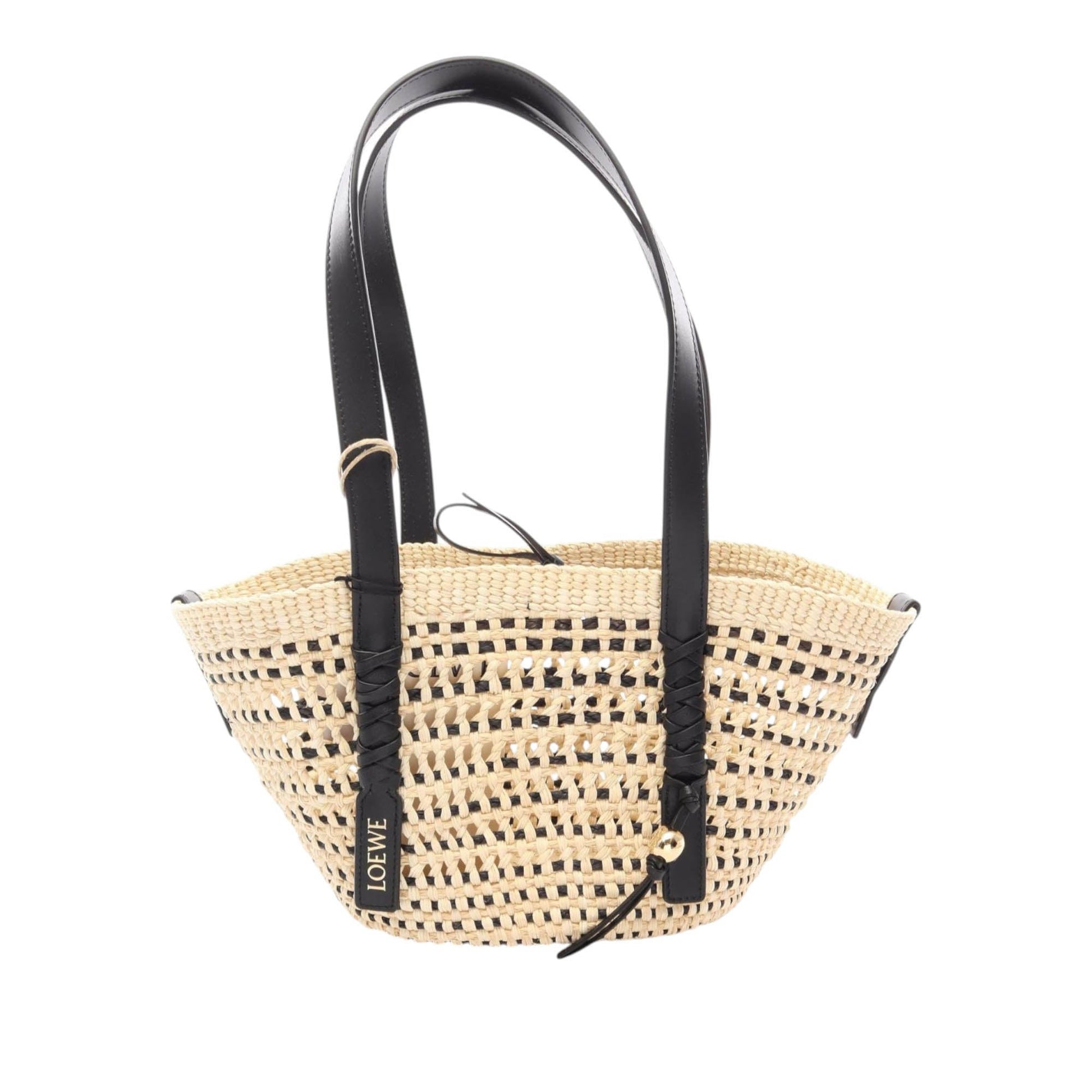 LOEWE Paulas Ibiza Small Raffia Braided Basket Bag