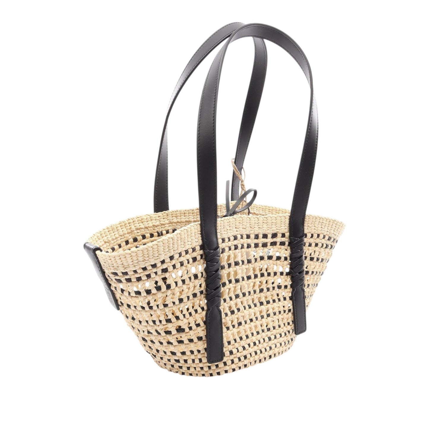 LOEWE Paulas Ibiza Small Raffia Braided Basket Bag