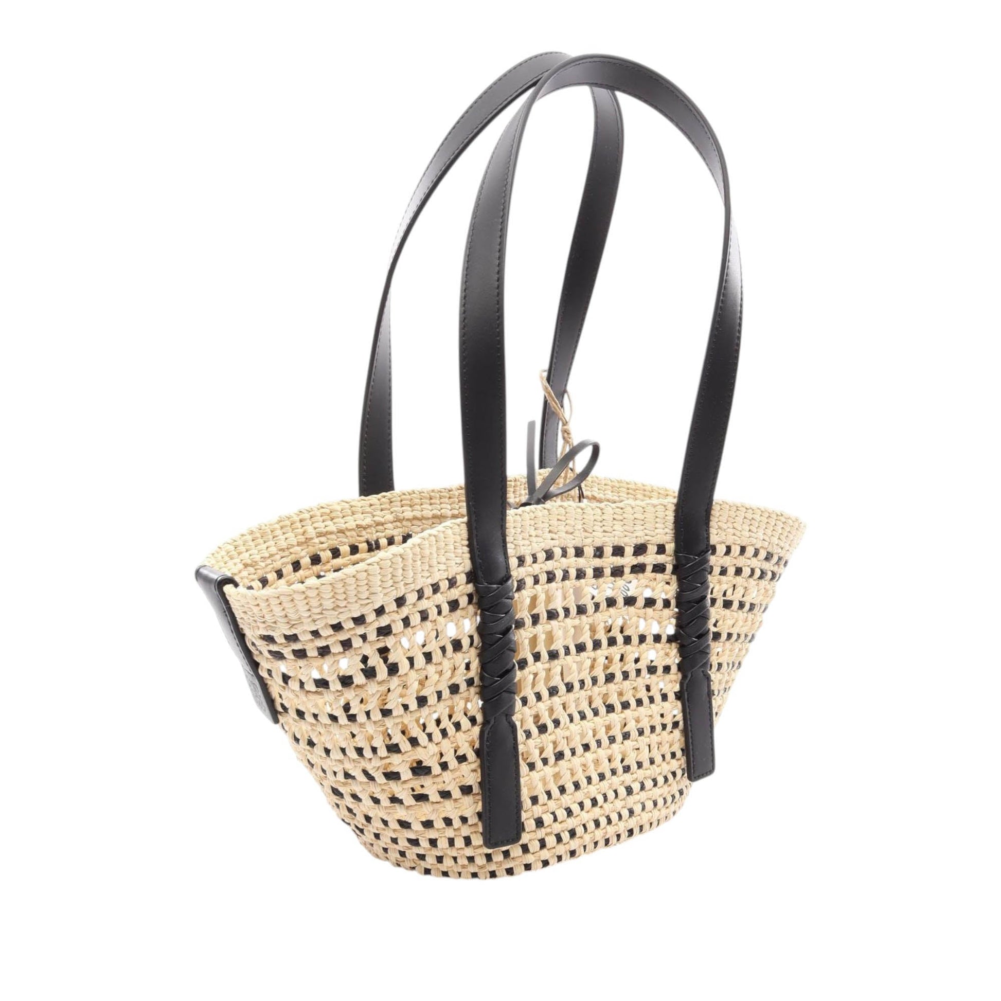 LOEWE Paulas Ibiza Small Raffia Braided Basket Bag
