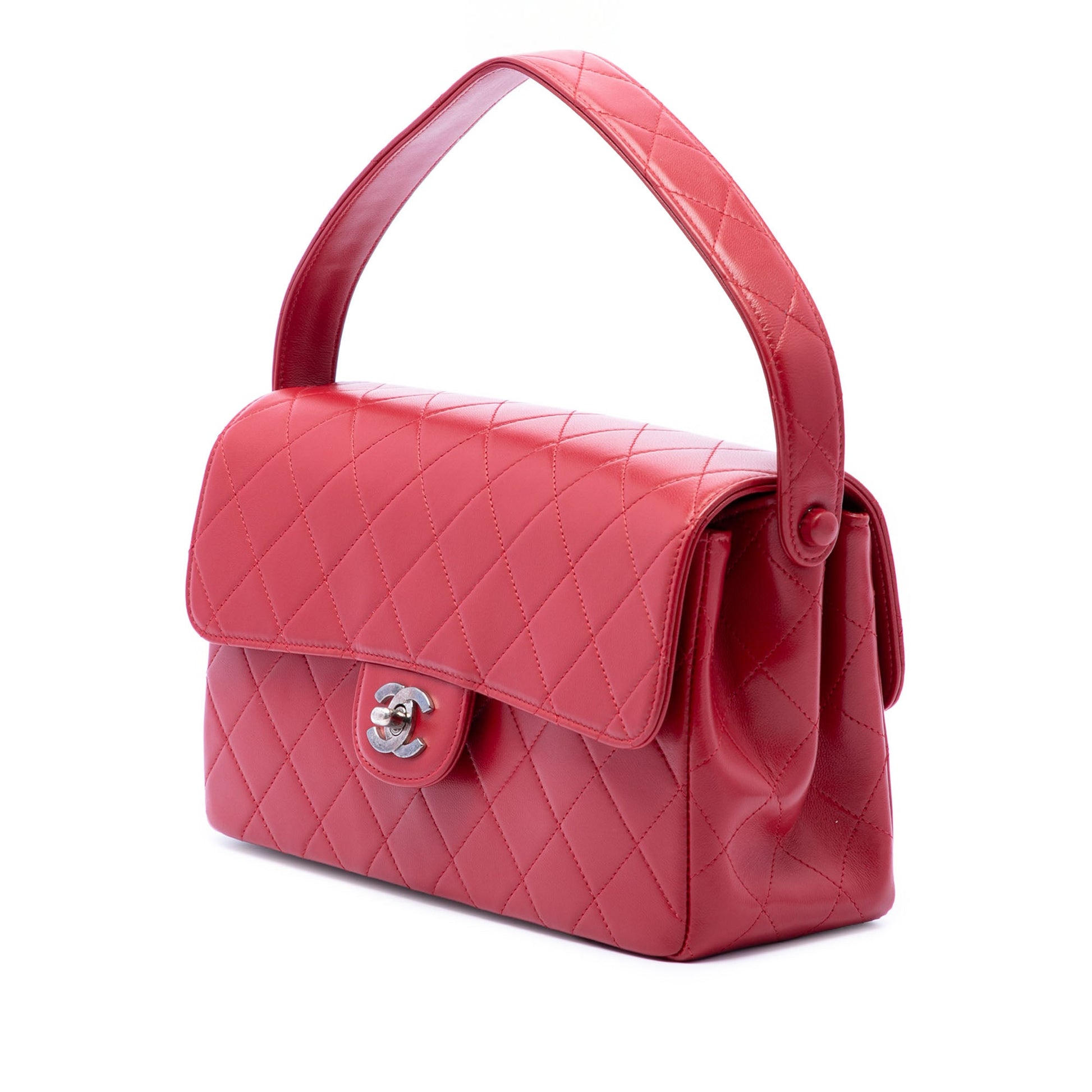 Chanel Medium Quilted Lambskin Top Handle Bag