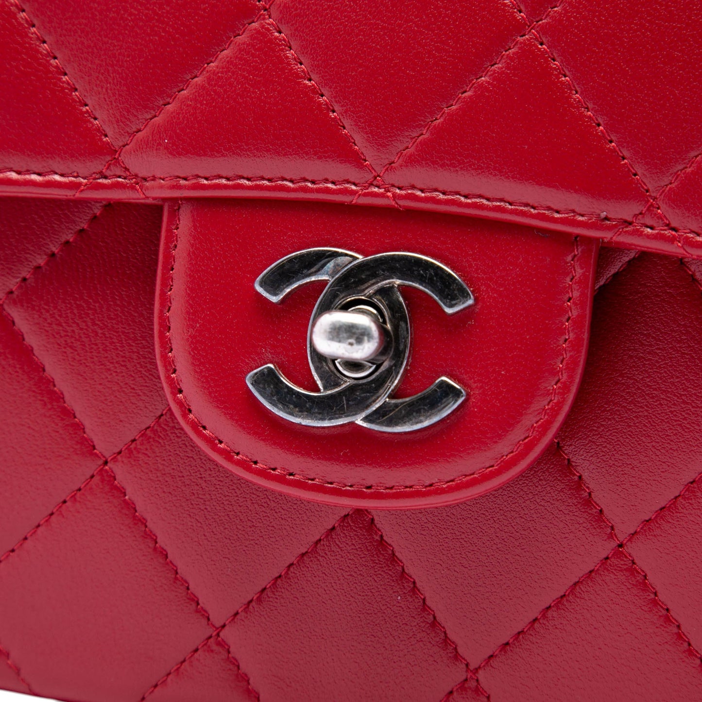 Chanel Medium Quilted Lambskin Top Handle Bag