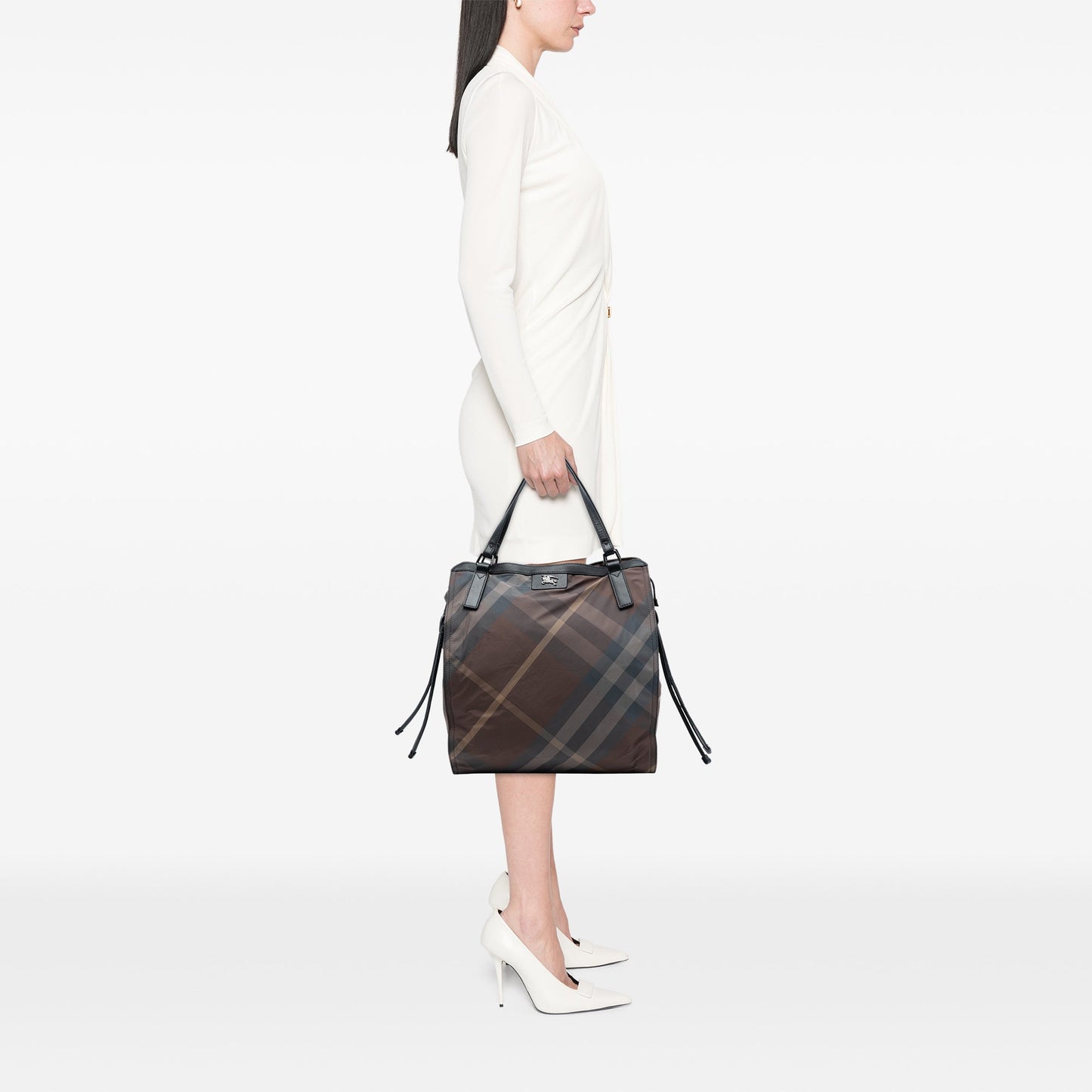 Burberry Supernova Check Nylon Buckleigh Tote