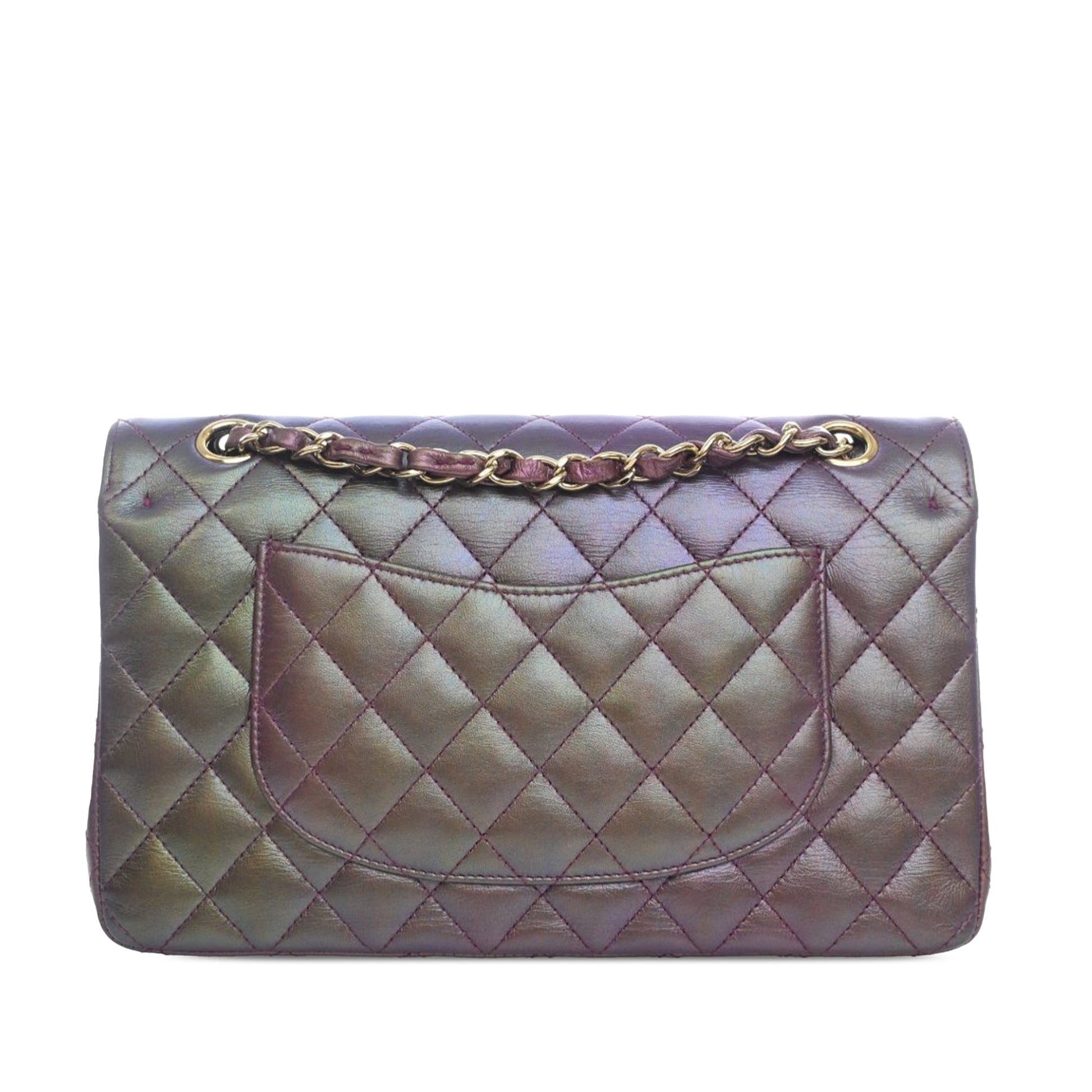 Chanel Medium Classic Iridescent Lambskin Double Flap
