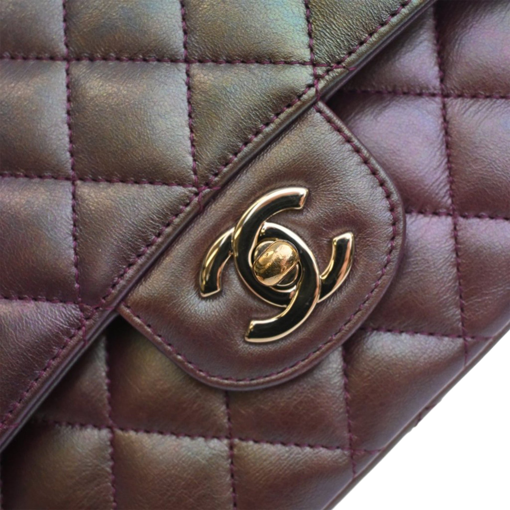 Chanel Medium Classic Iridescent Lambskin Double Flap