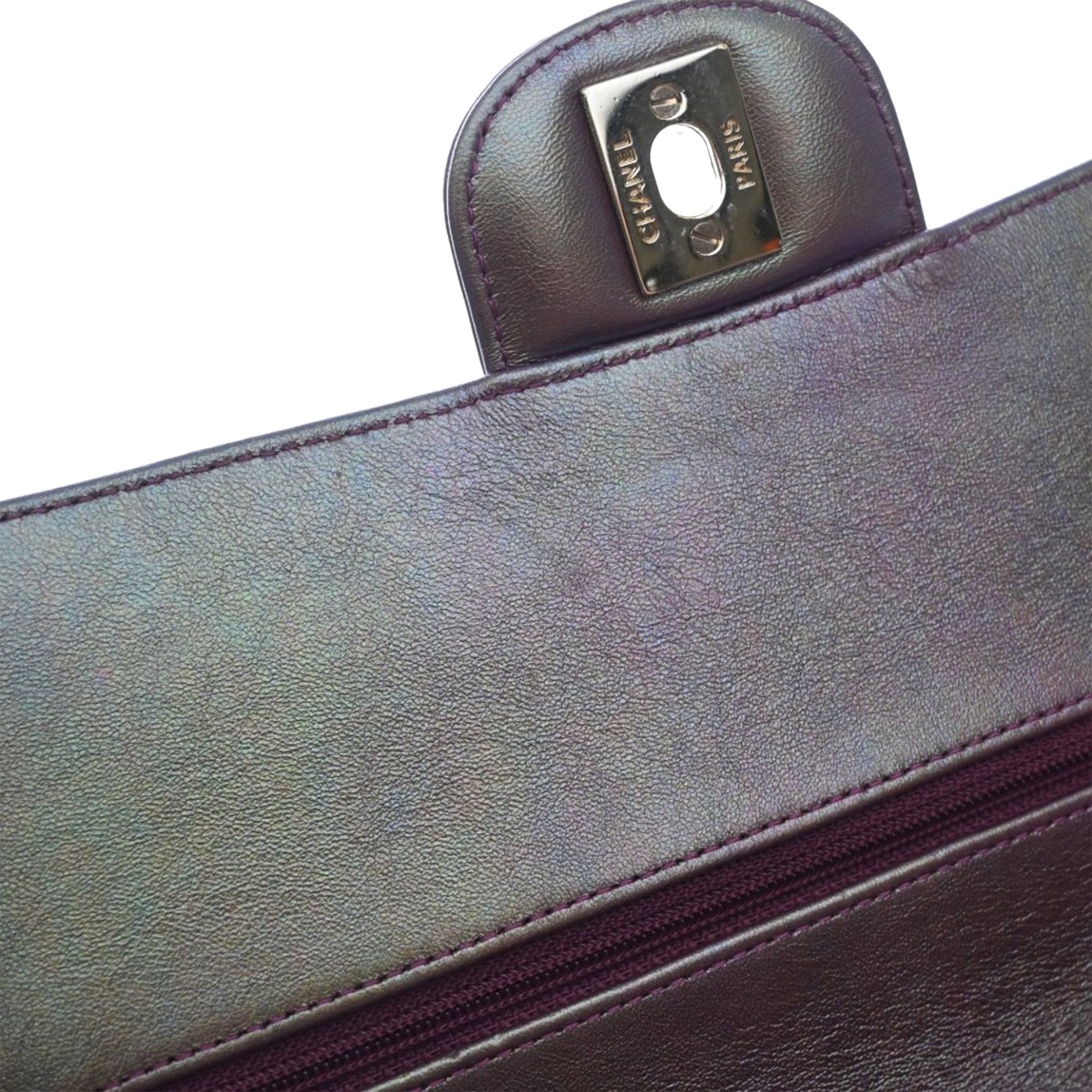 Chanel Medium Classic Iridescent Lambskin Double Flap