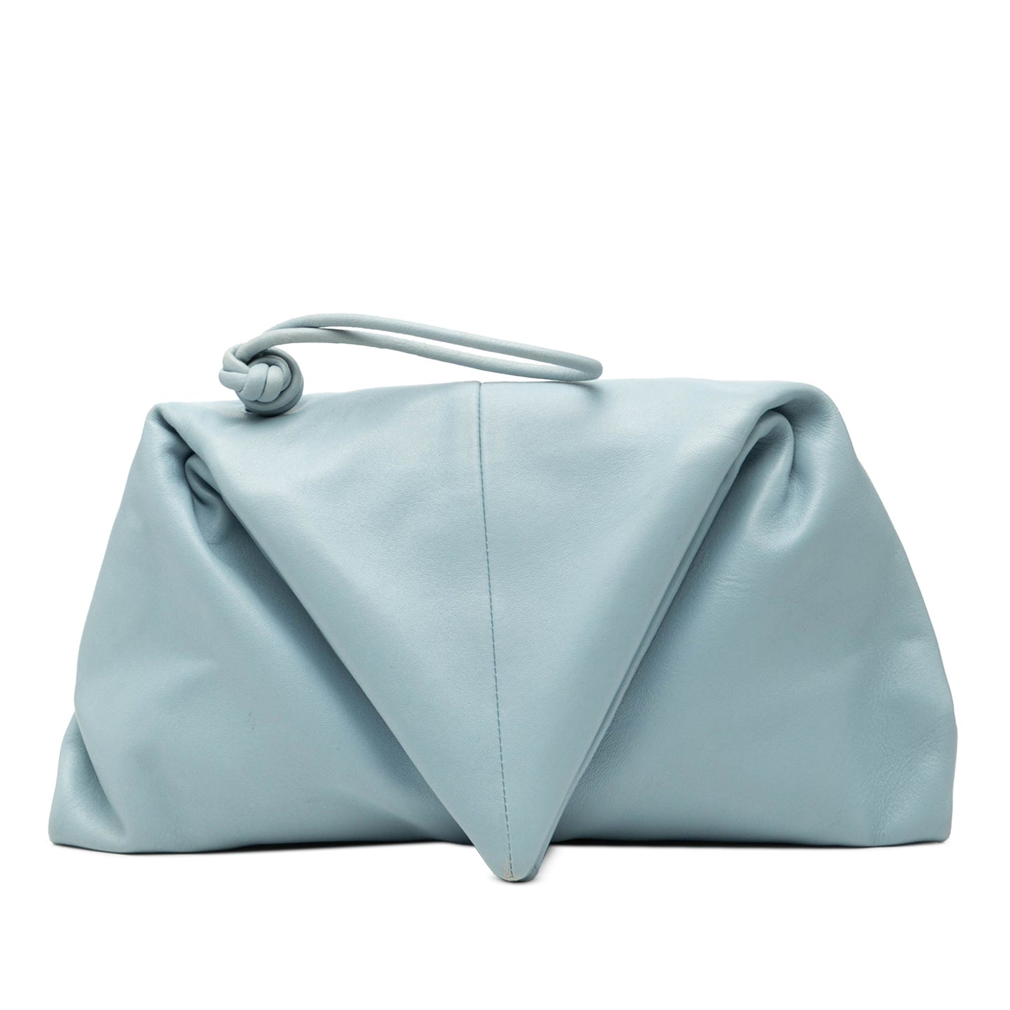 Bottega Veneta Leather BV Trine Angular Clutch