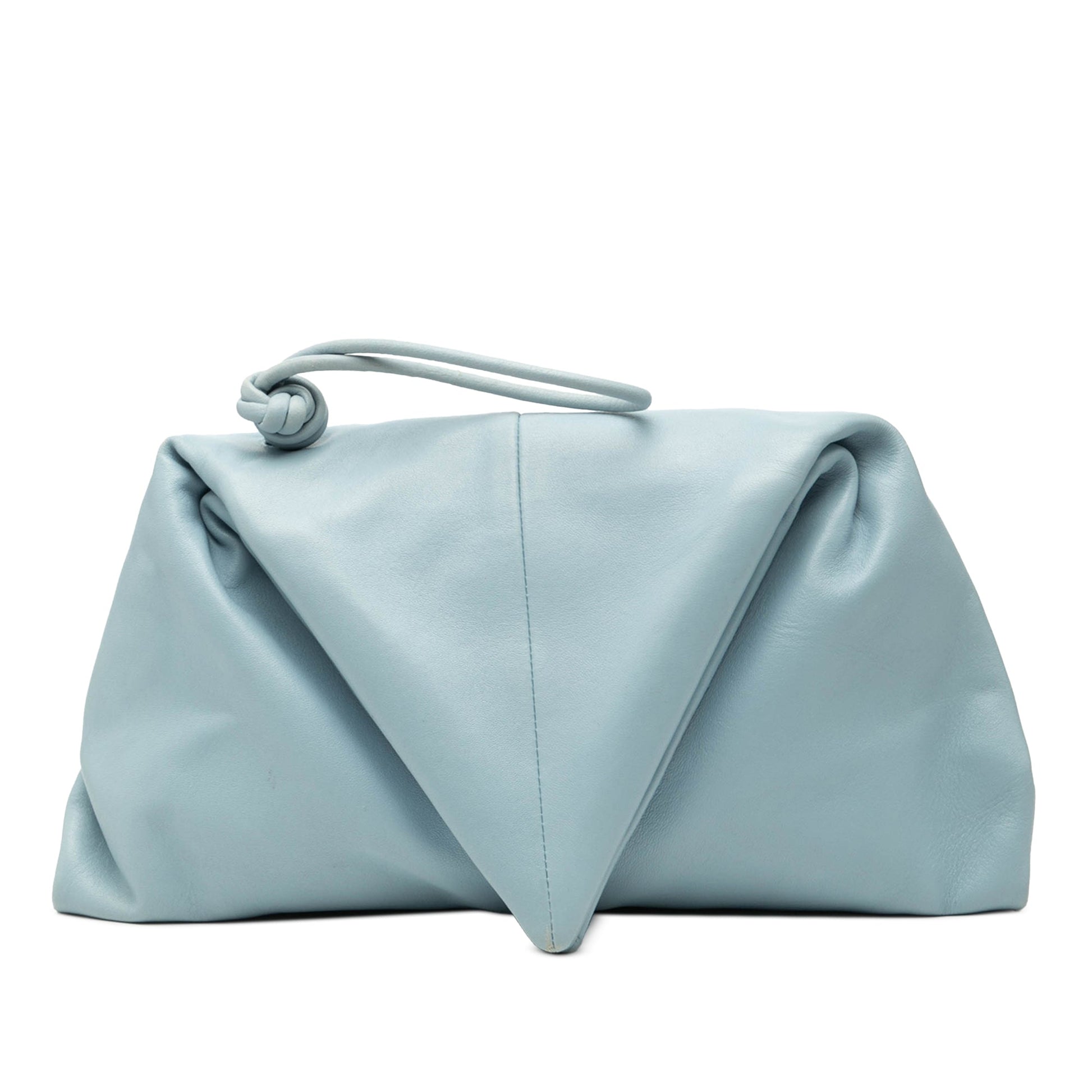 Bottega Veneta Leather BV Trine Angular Clutch