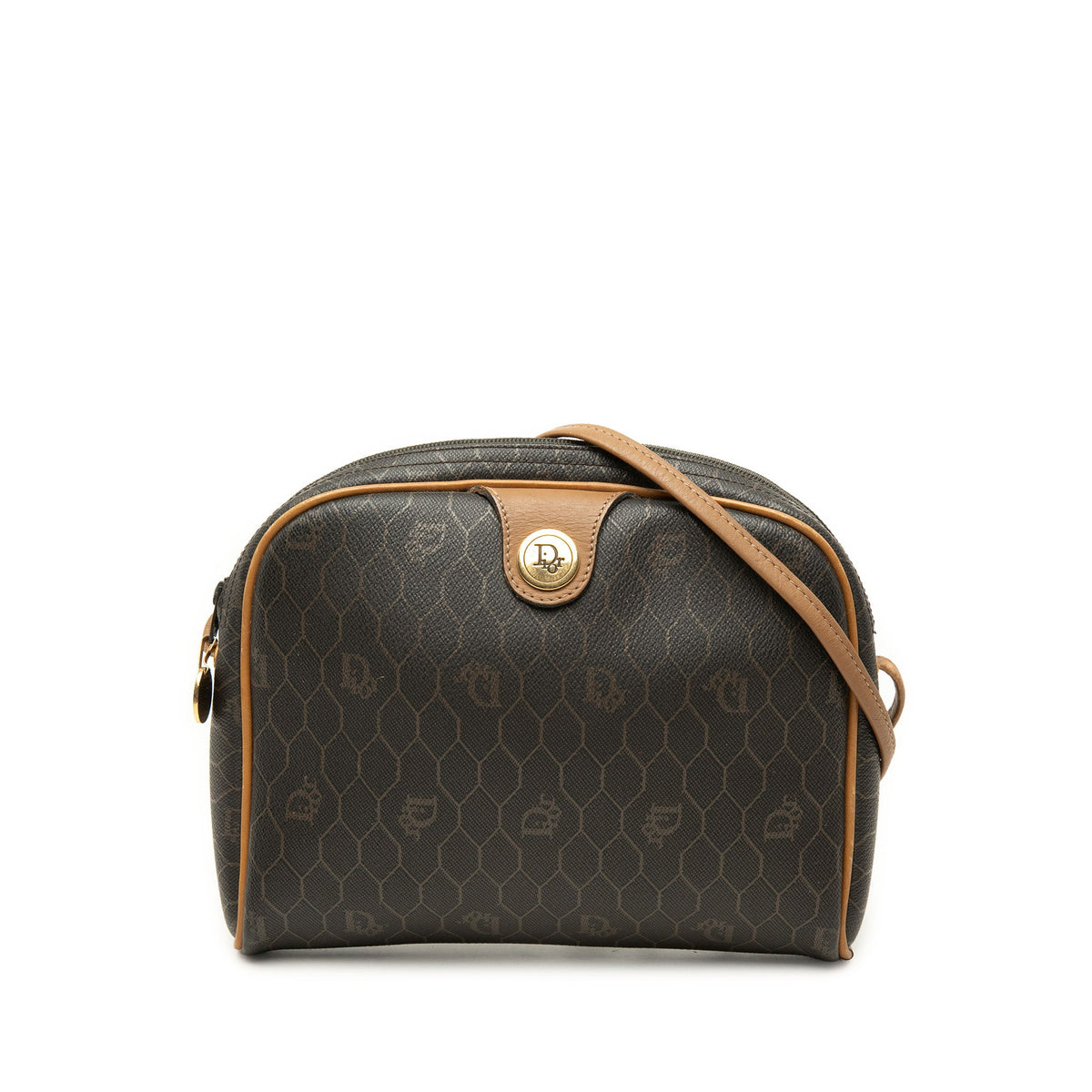 Dior Honeycomb Coated Canvas Crossbody — Black
