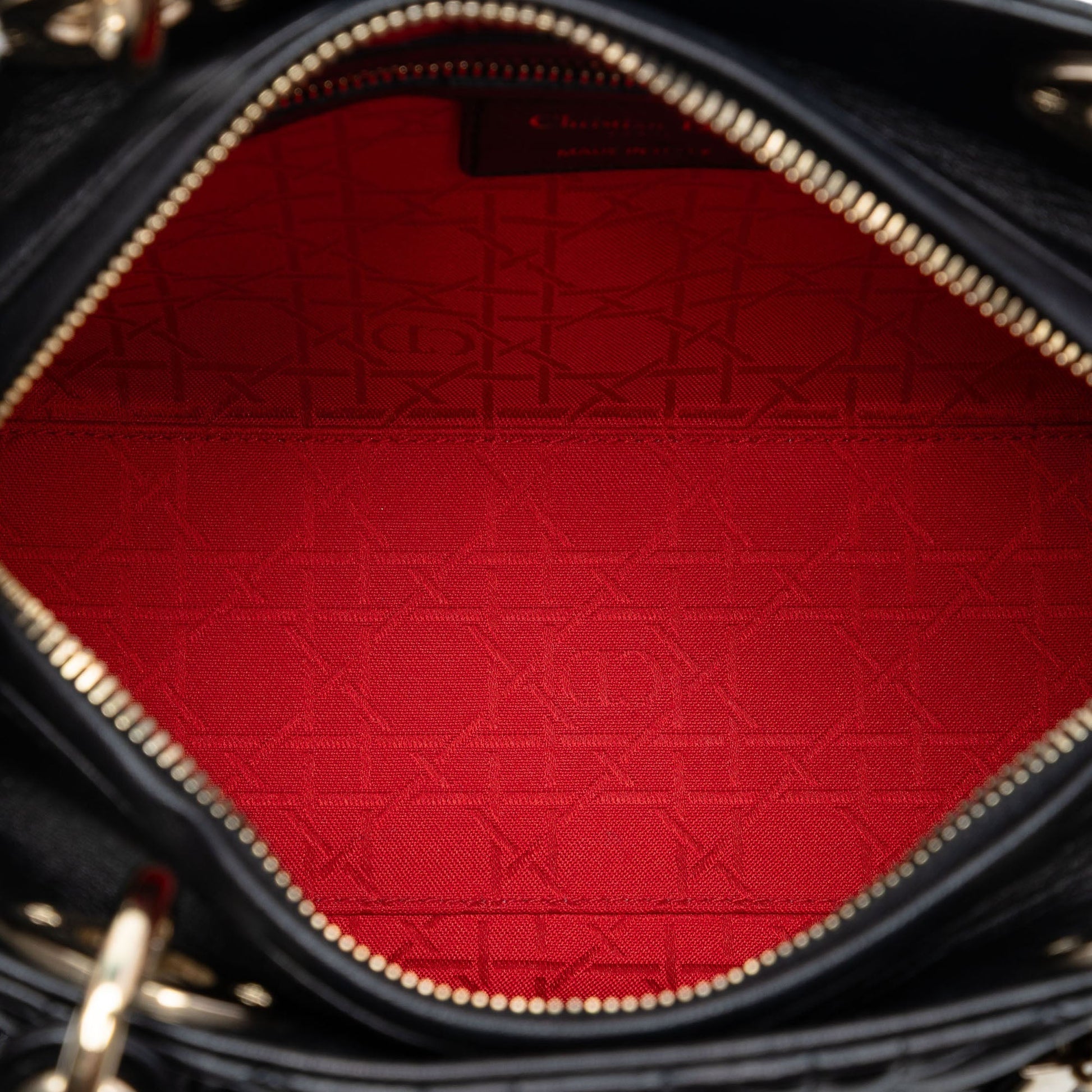 Dior Medium Lambskin Cannage Lady Dior