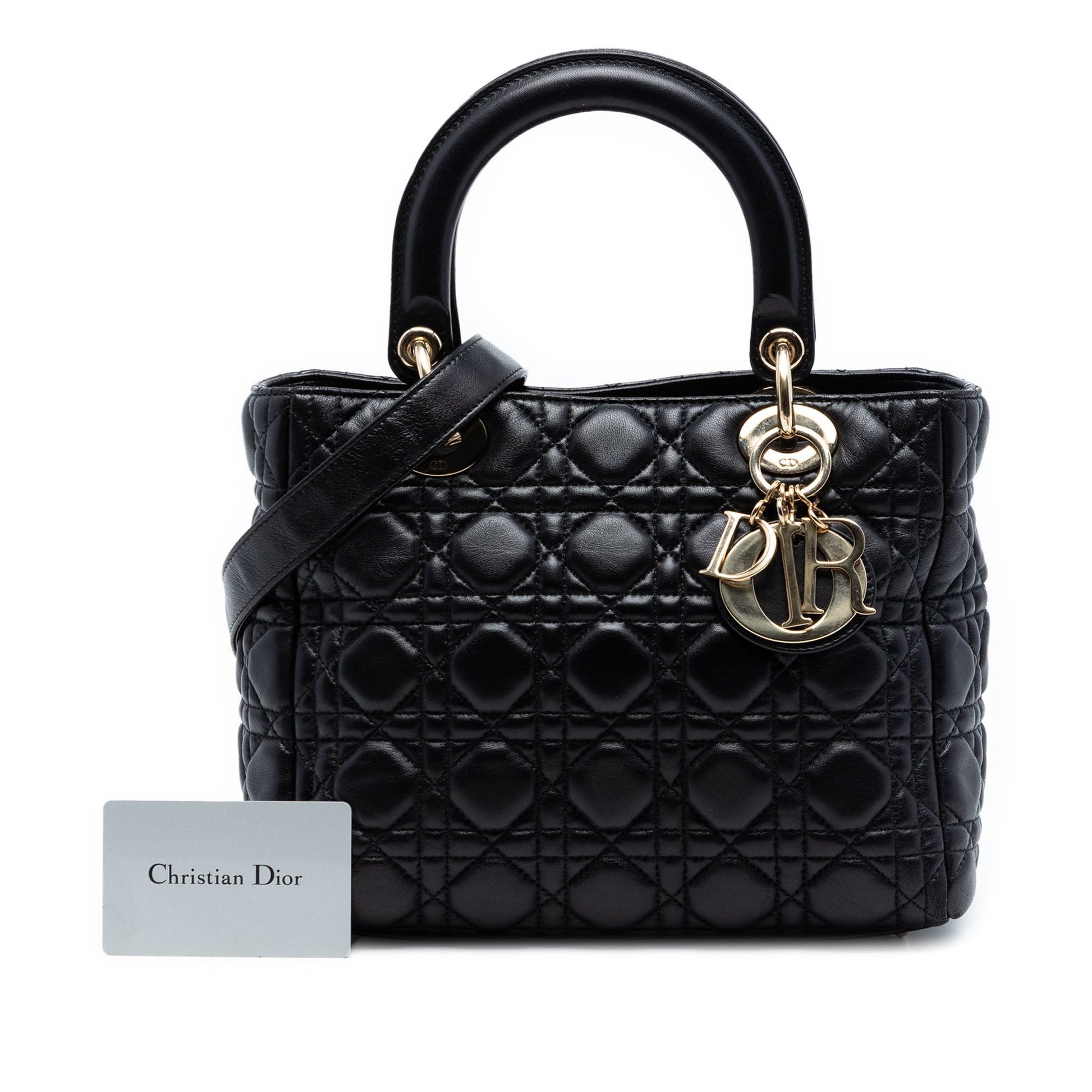 Dior Medium Lambskin Cannage Lady Dior