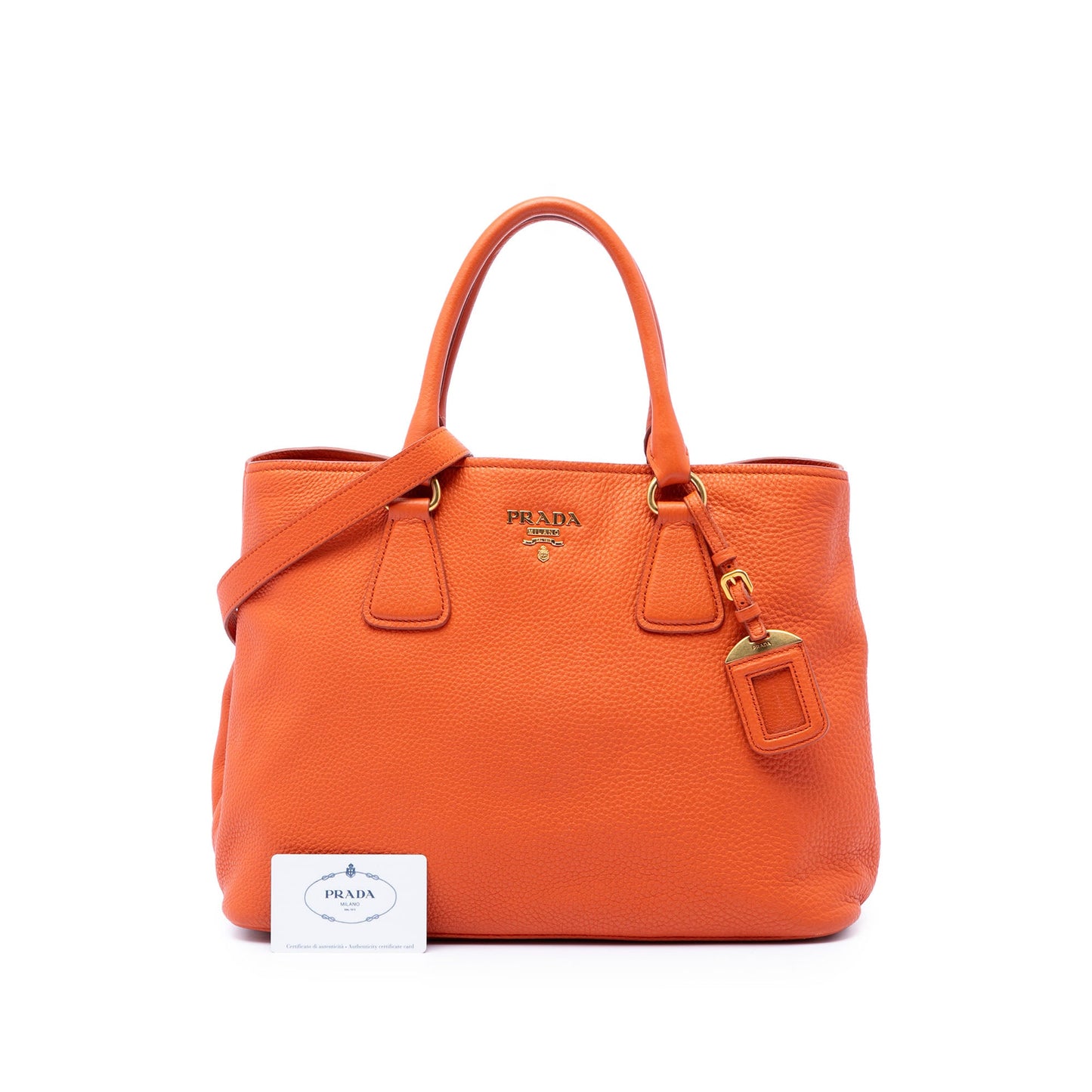 Prada Vitello Daino Open Convertible Tote