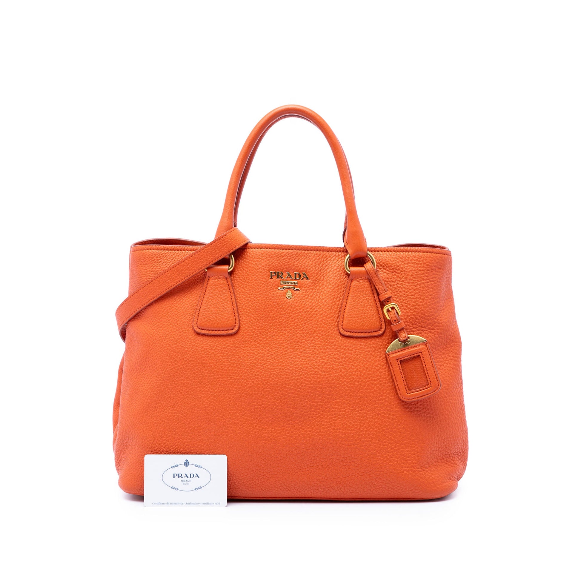 Prada Vitello Daino Open Convertible Tote