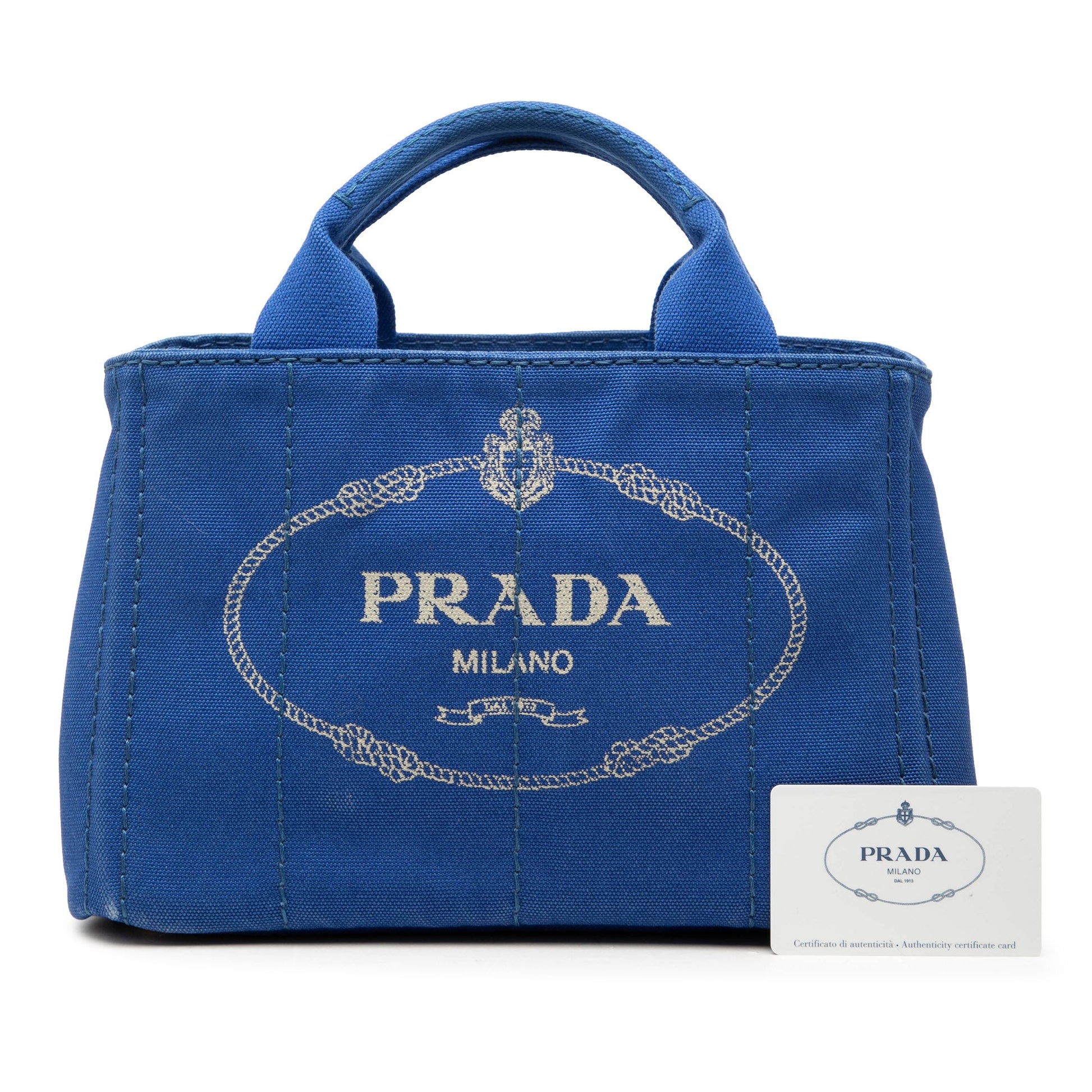 Prada Small Canvas Canapa Logo Satchel