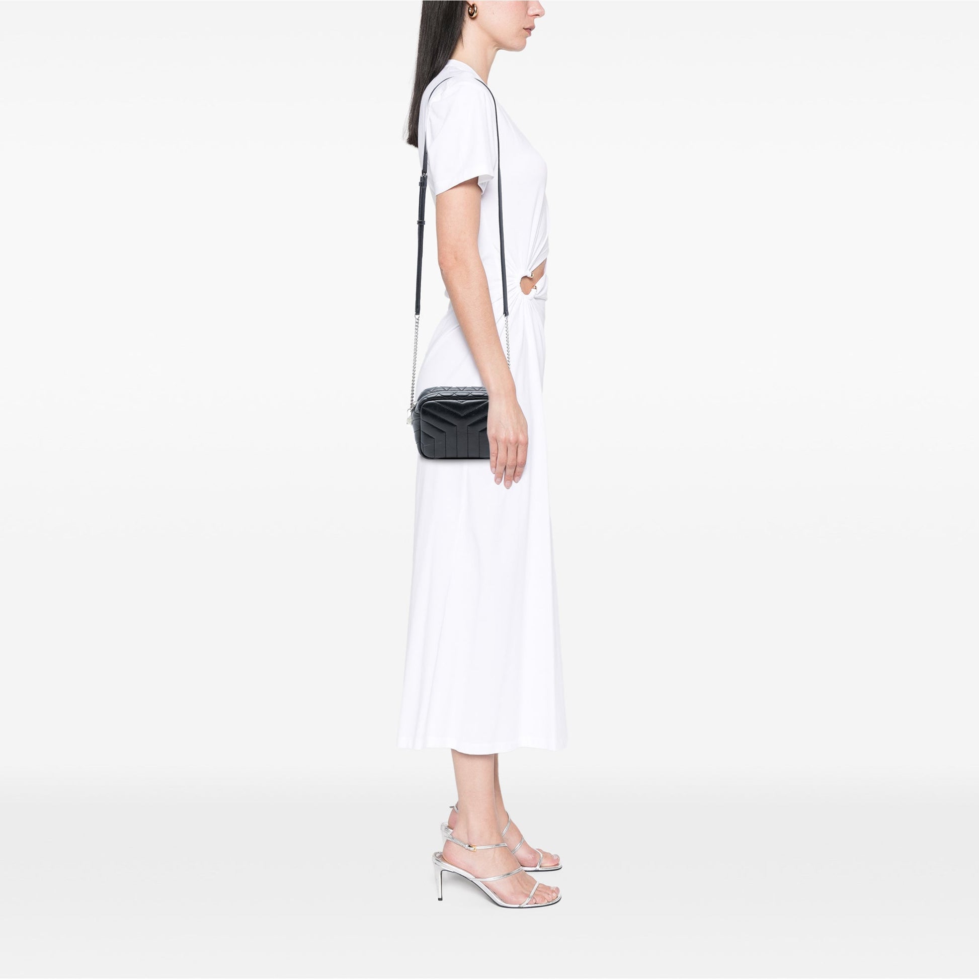Saint Laurent Small Matelasse Calfskin LouLou Bowling Bag