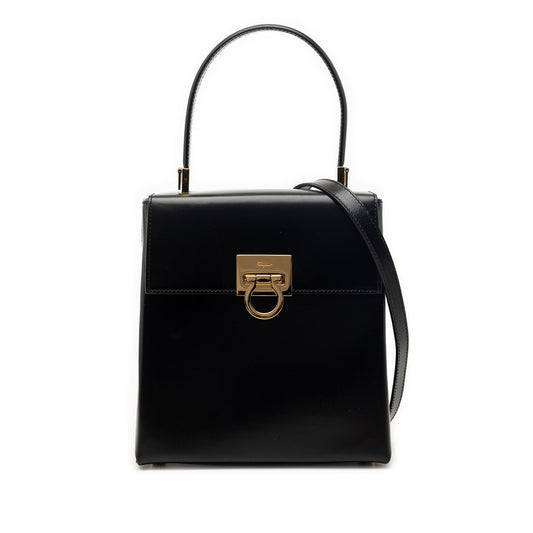 Small Leather Gancini Iconic Top Handle Bag