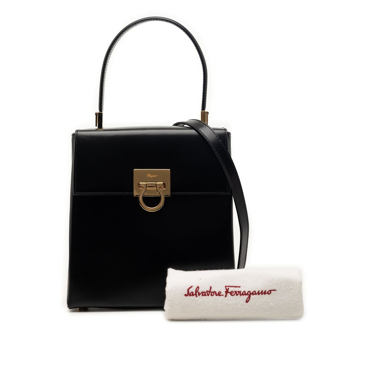Small Leather Gancini Iconic Top Handle Bag
