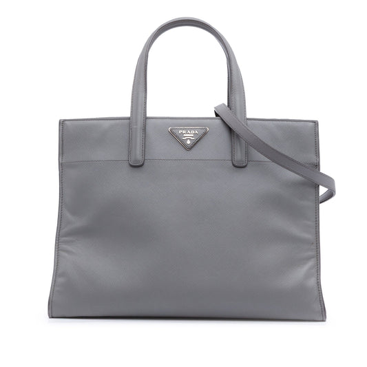 Prada Saffiano Soft Triple Pocket Tote