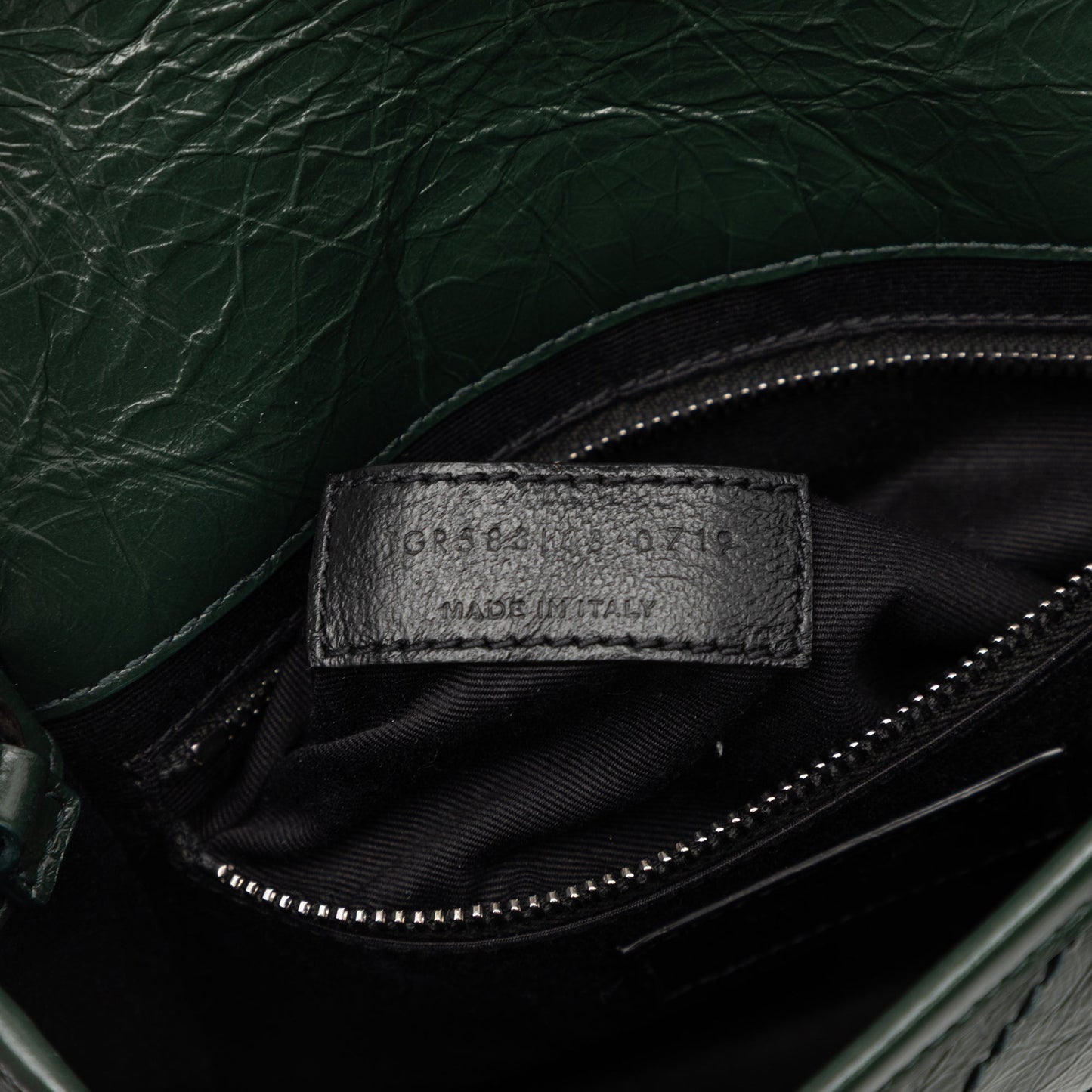 Saint Laurent Crinkled Calfskin Niki Wallet on Chain