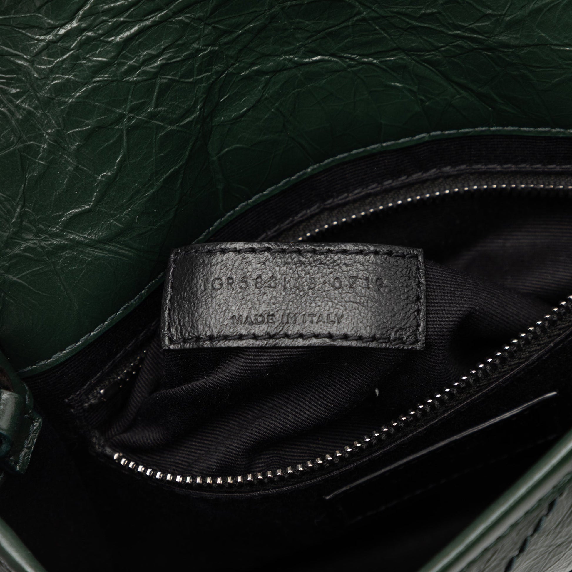 Saint Laurent Crinkled Calfskin Niki Wallet on Chain