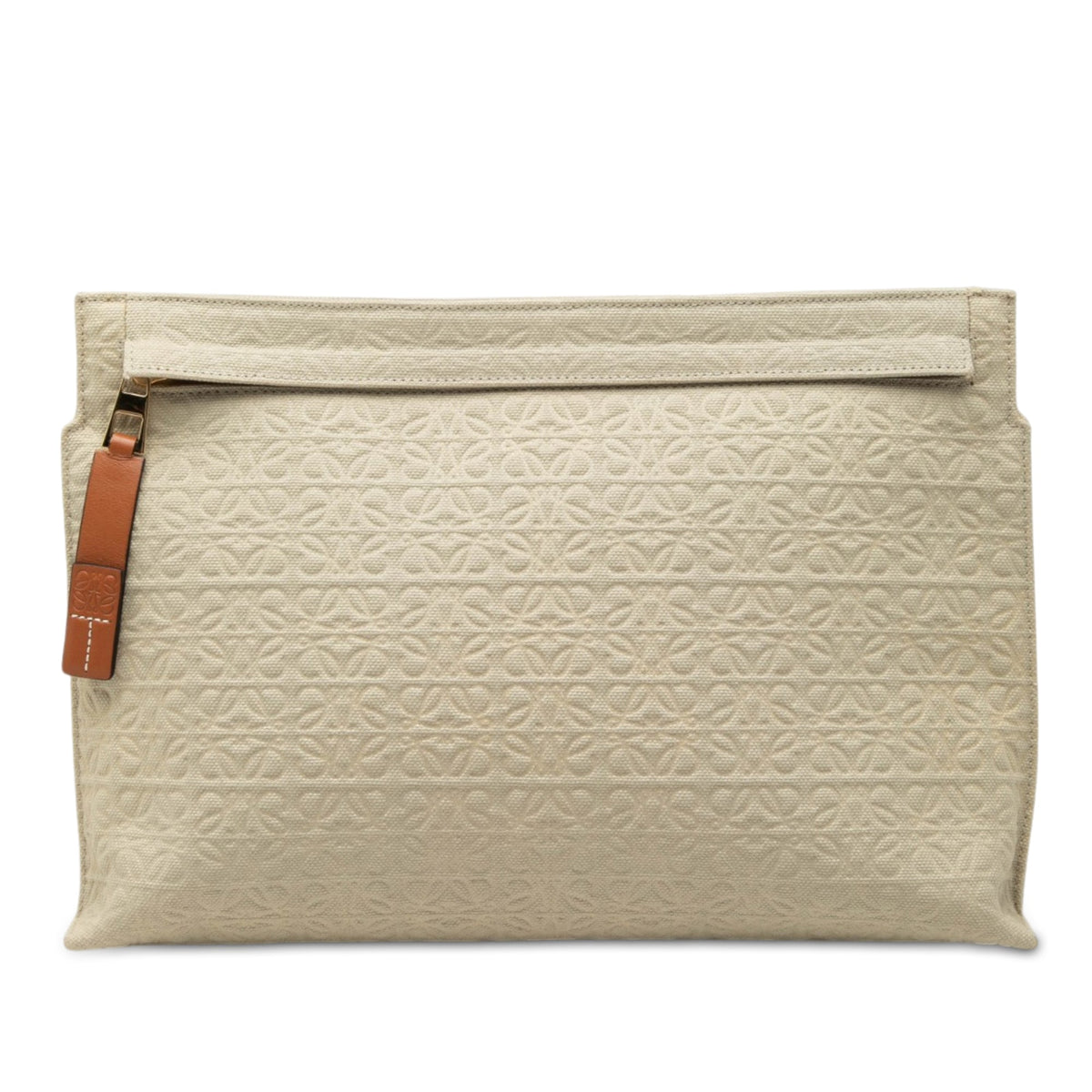 LOEWE Anagram Canvas Repeat T Clutch