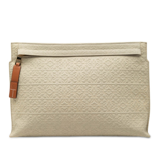 LOEWE Anagram Canvas Repeat T Clutch