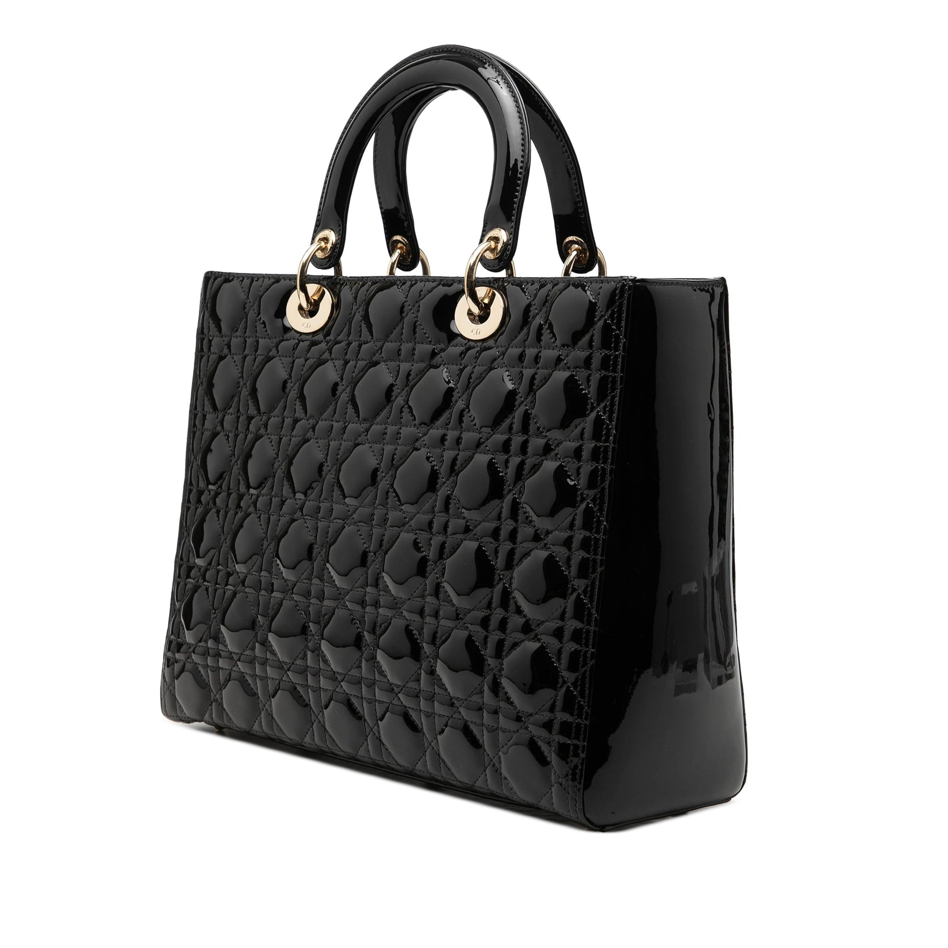 Dior Large Patent Cannage Lady Dior
