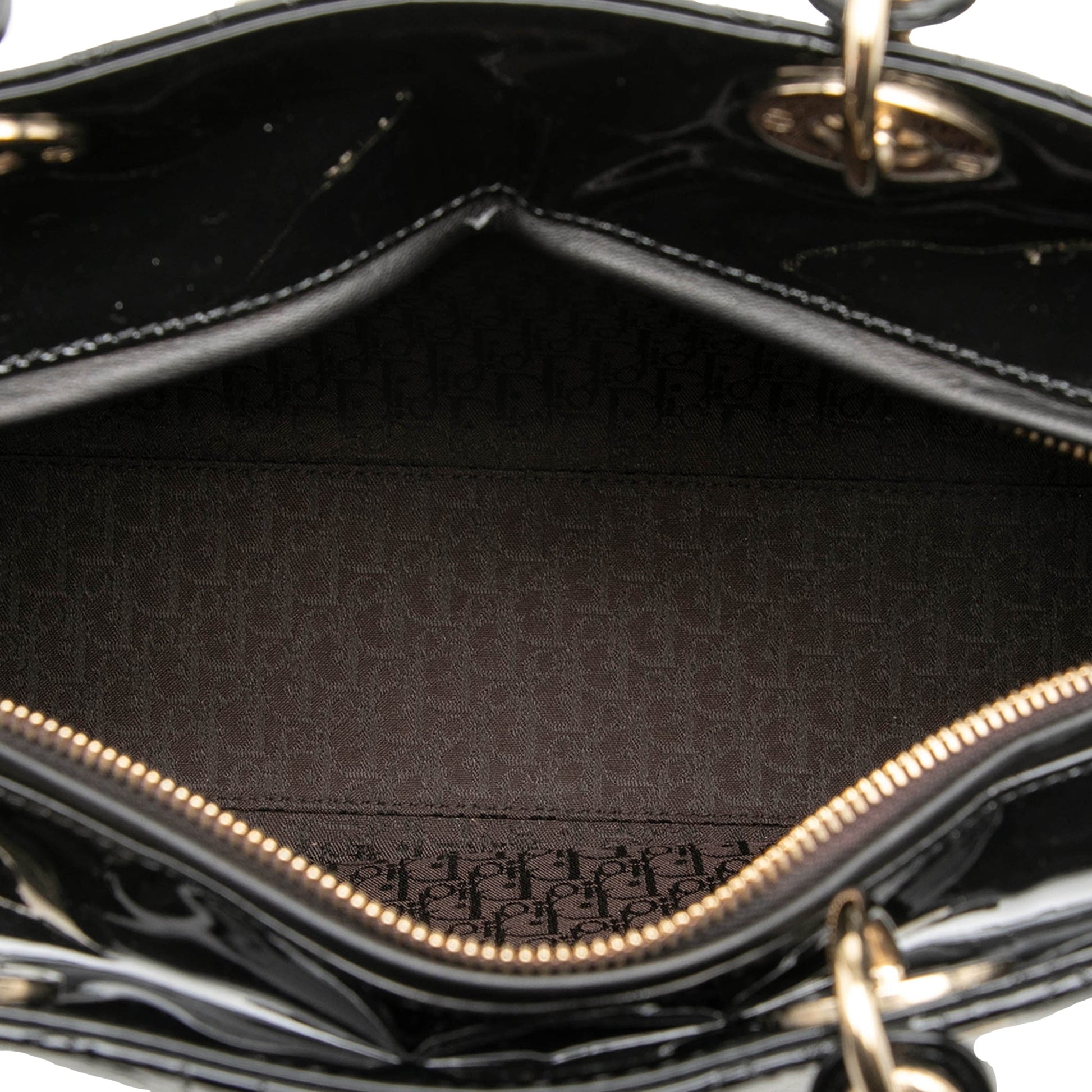 Dior Large Patent Cannage Lady Dior