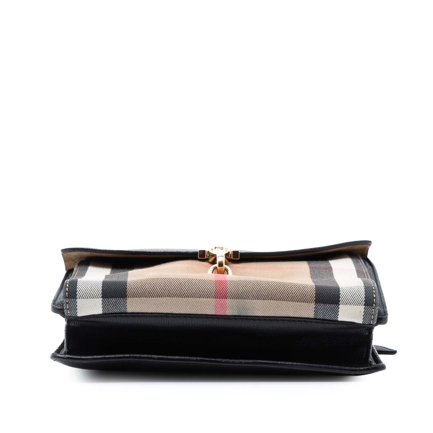 Burberry Small Leather and House Check Canvas Derby Macken Crossbody