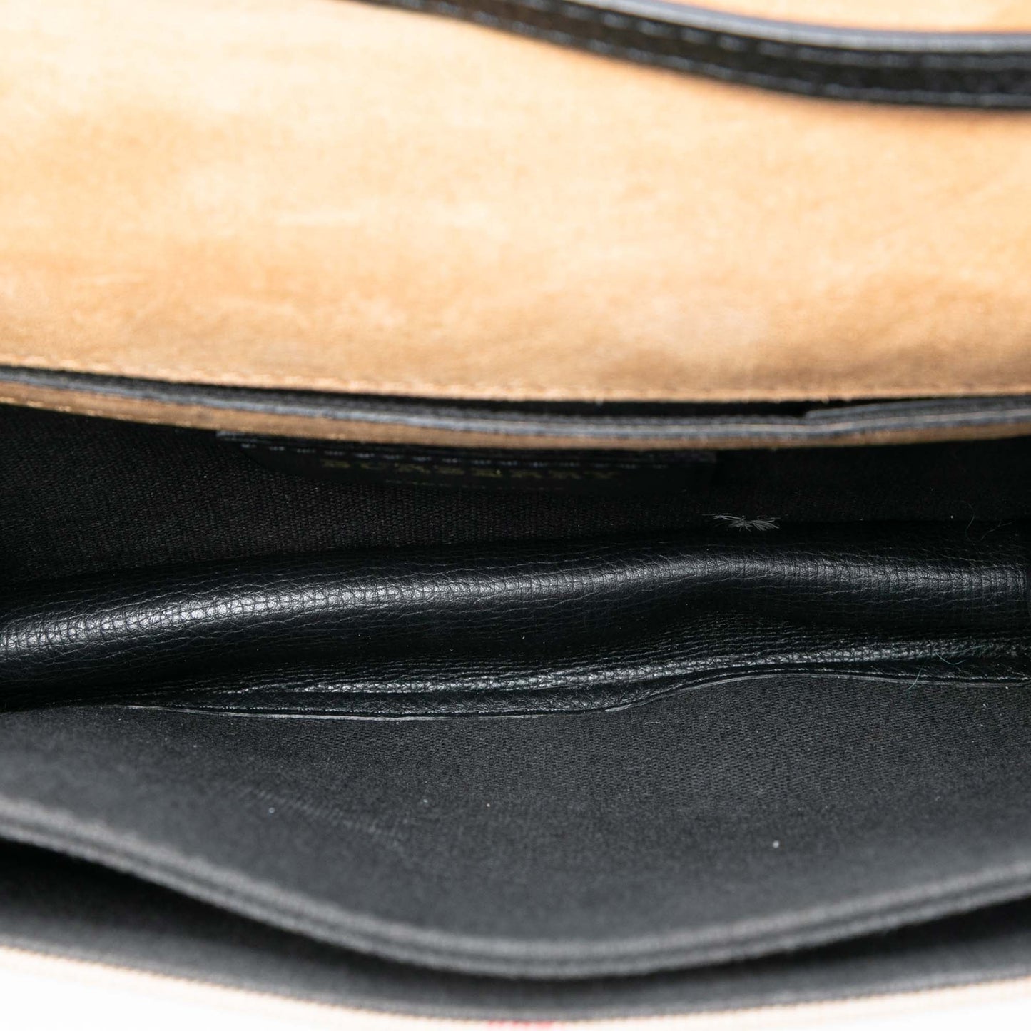 Burberry Small Leather and House Check Canvas Derby Macken Crossbody