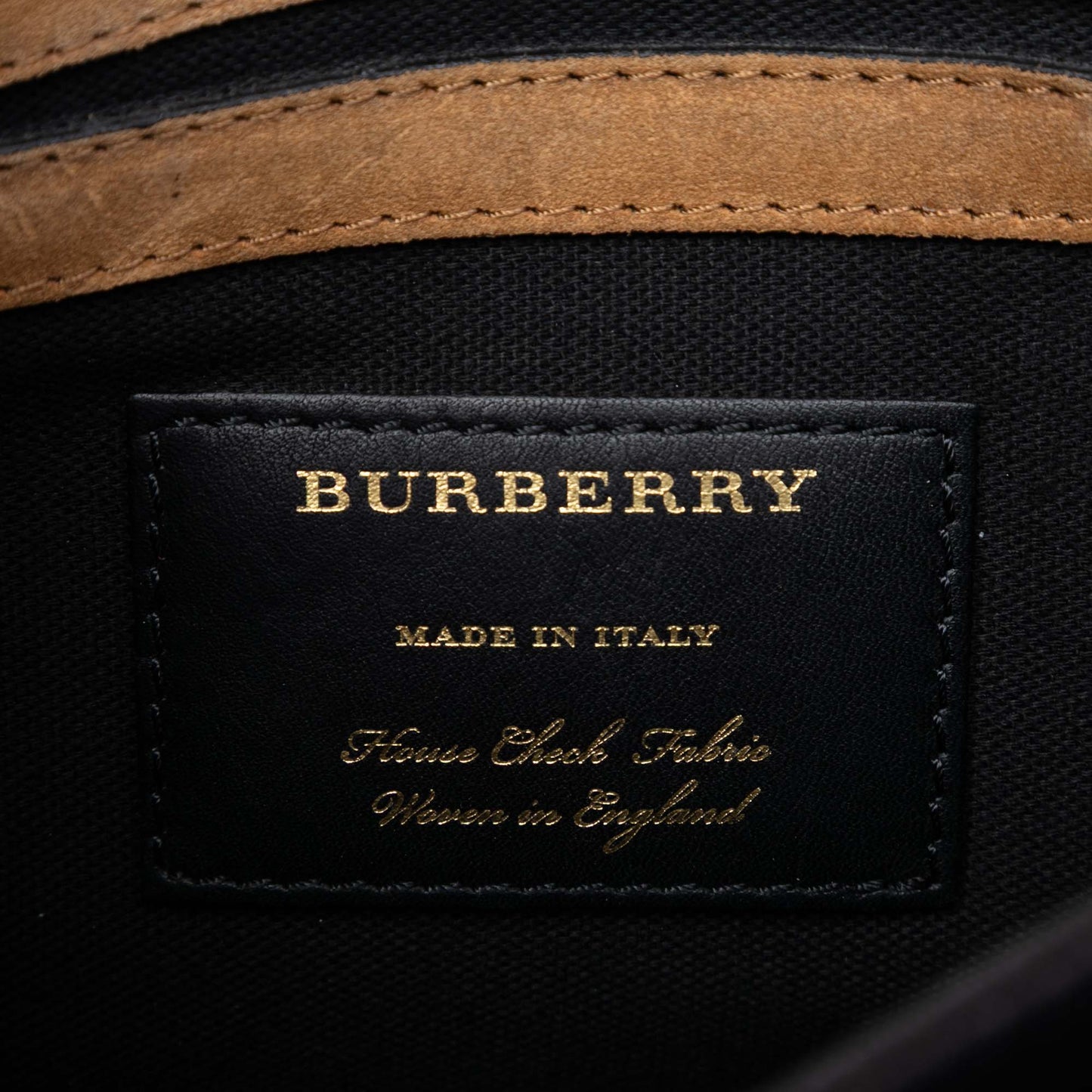 Burberry Small Leather and House Check Canvas Derby Macken Crossbody