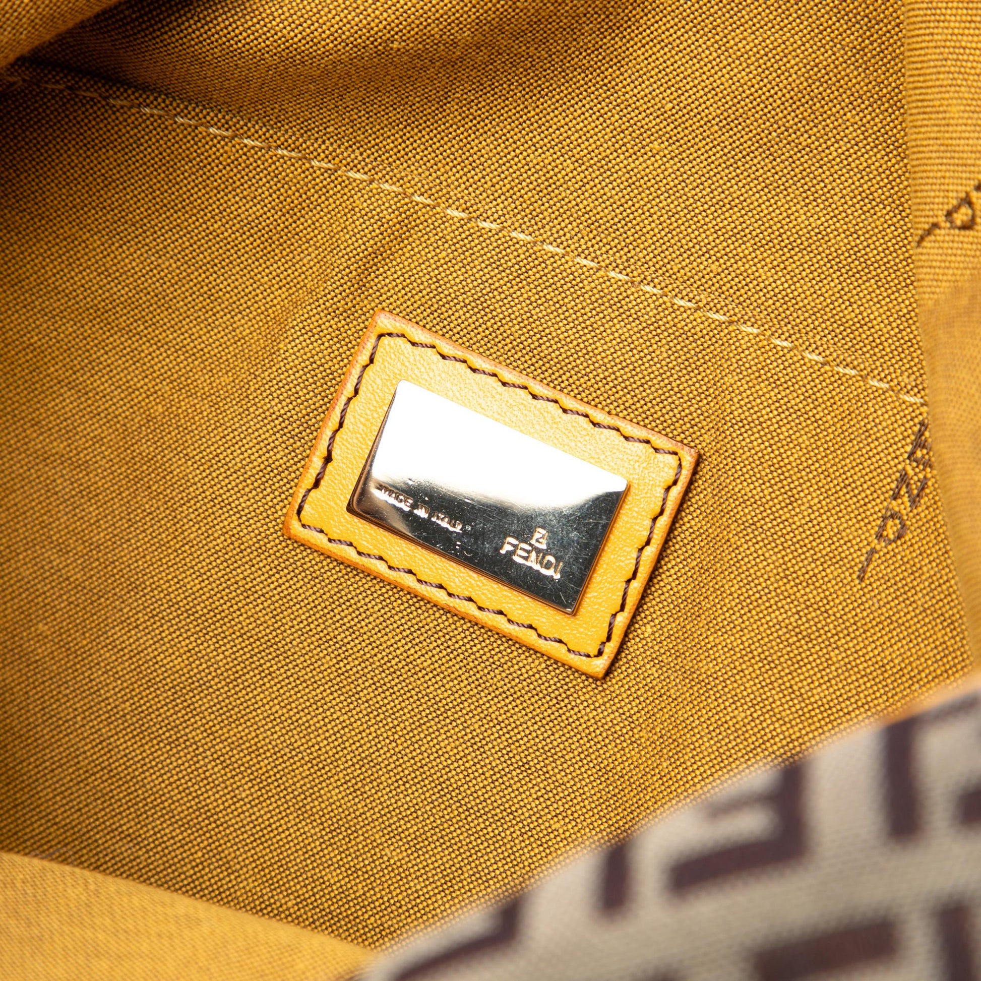 Fendi Zucchino Canvas Chef Pocket Shoulder Bag