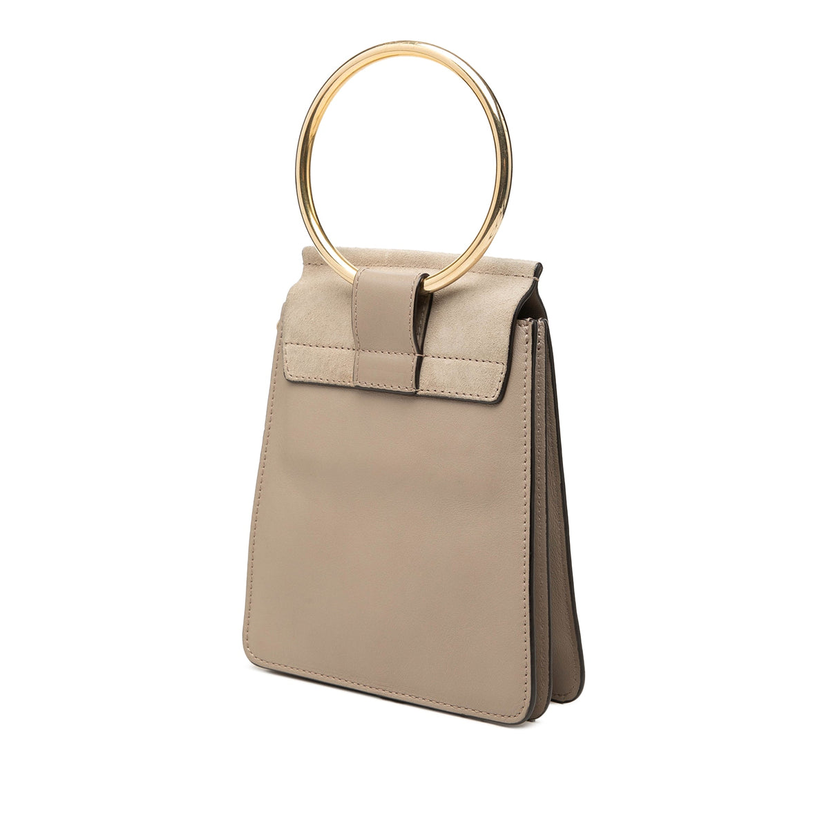 Chloé Mini Calfskin and Suede Faye Bracelet Bag — Brown