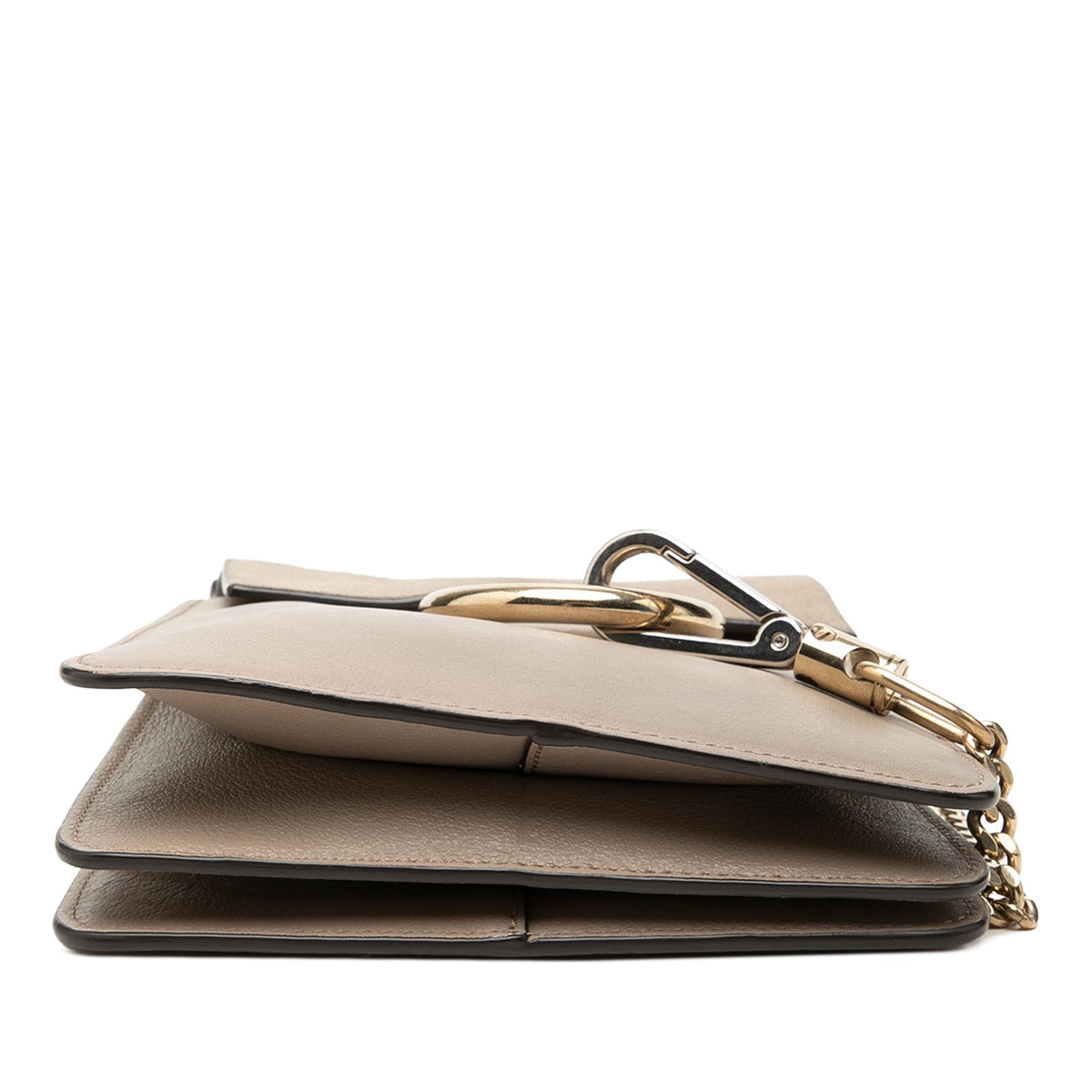 Chloé Mini Calfskin and Suede Faye Bracelet Bag — Brown