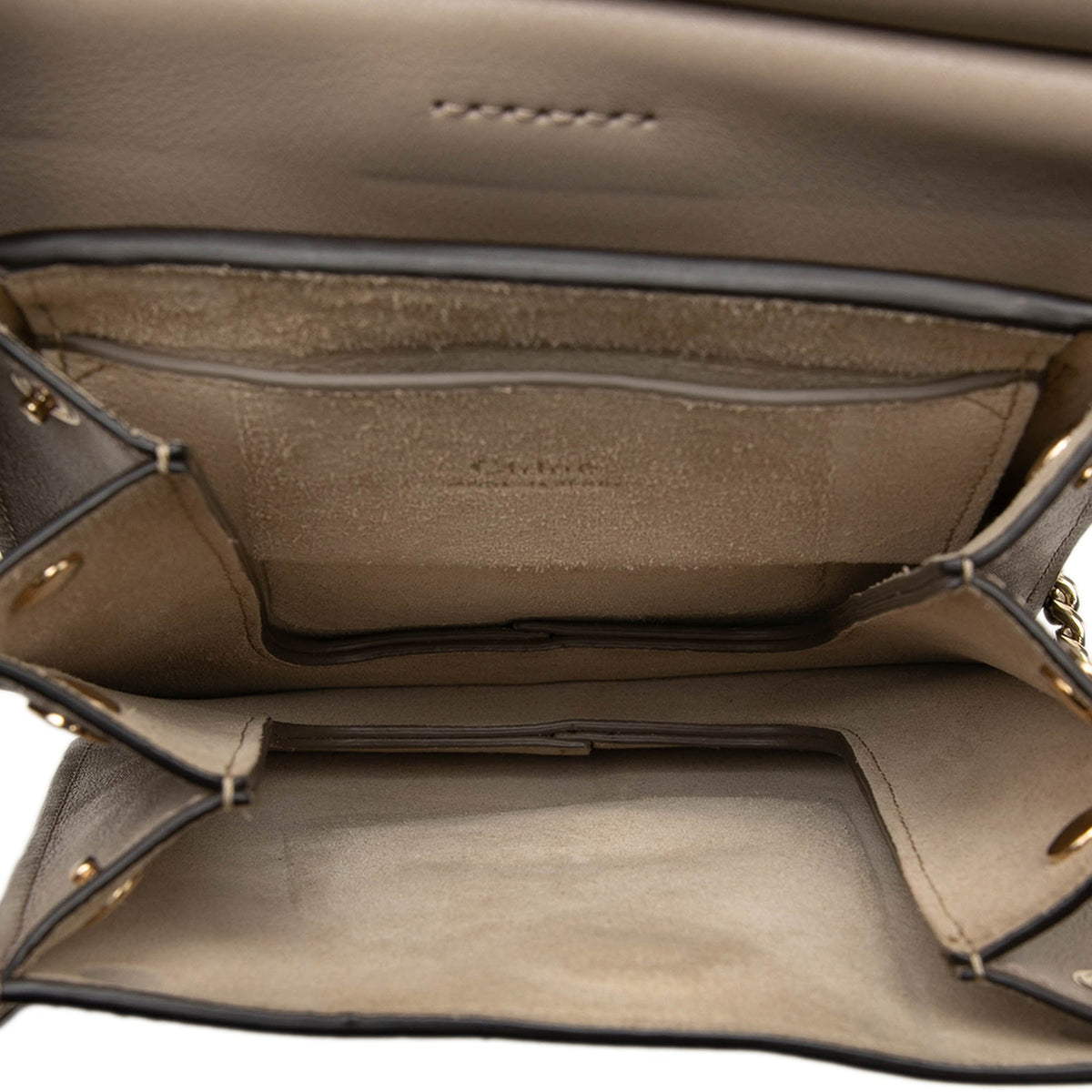 Chloé Mini Calfskin and Suede Faye Bracelet Bag — Brown