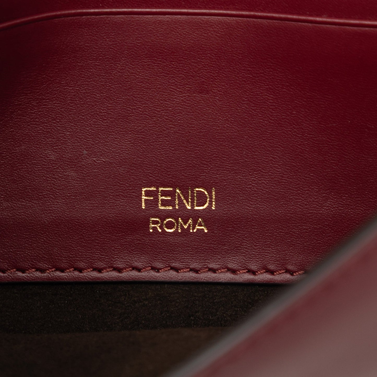 Fendi Mini Leather Flat Baguette Crossbody