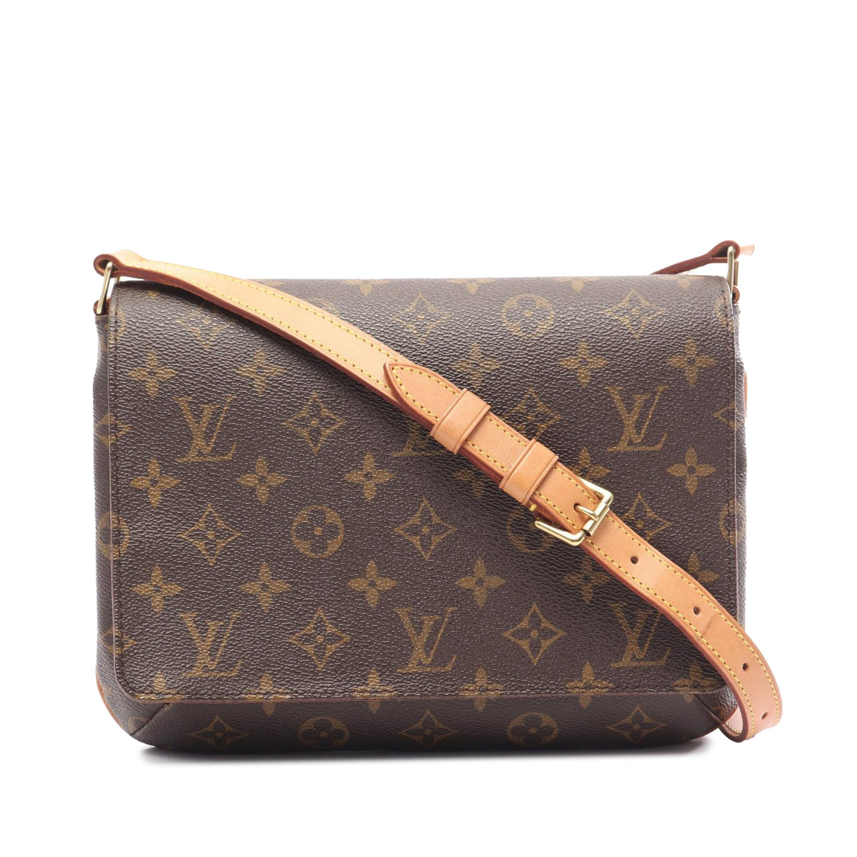 Louis Vuitton Monogram Musette Tango Short Strap — Brown