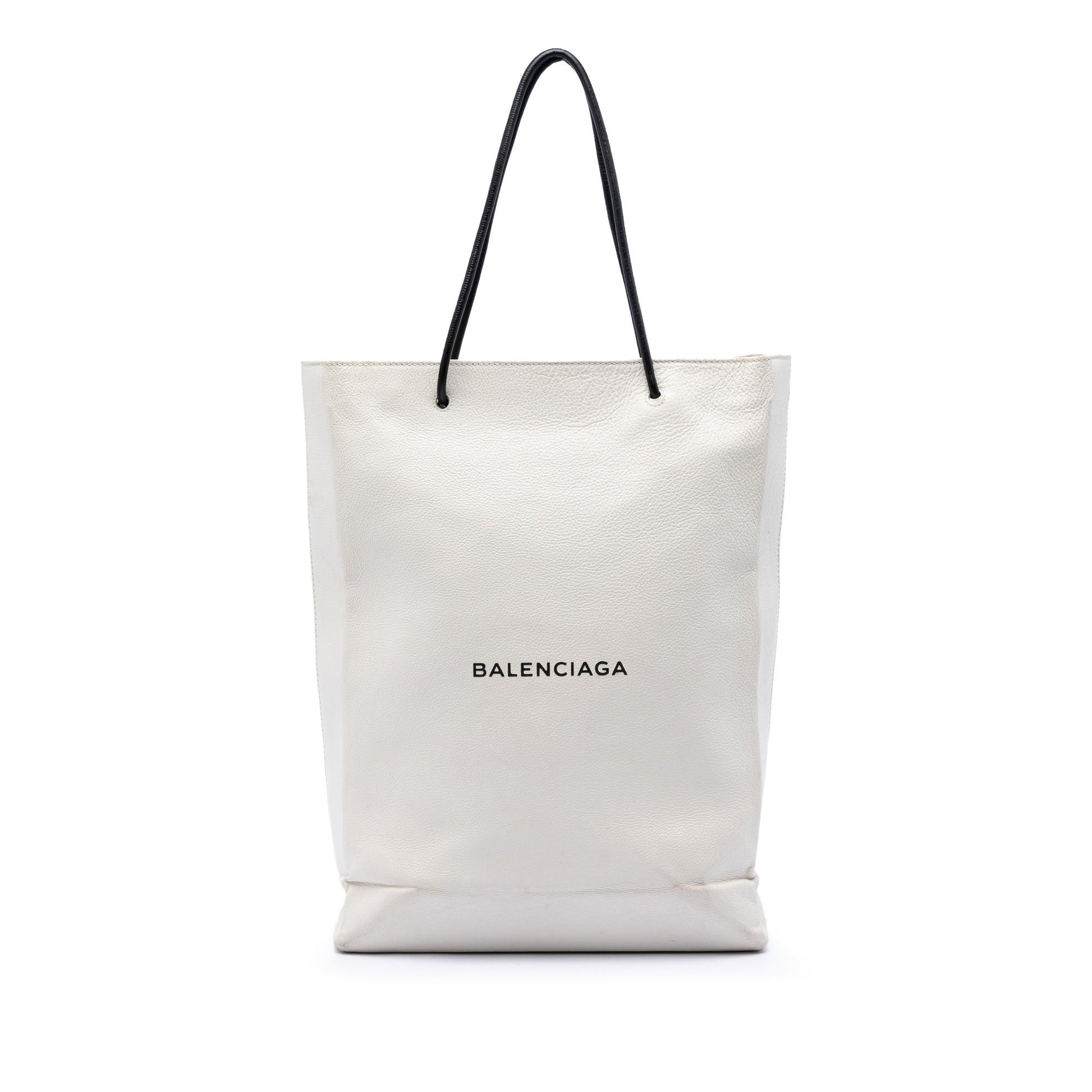 Balenciaga Large Calfskin Logo North South Shopping Tote
