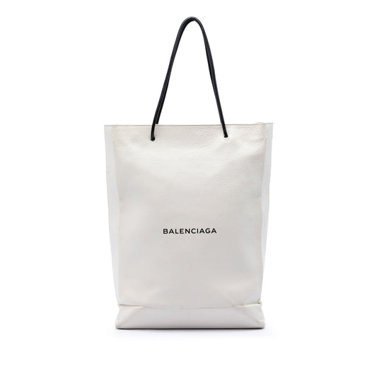 Balenciaga Large Calfskin Logo North South Shopping Tote