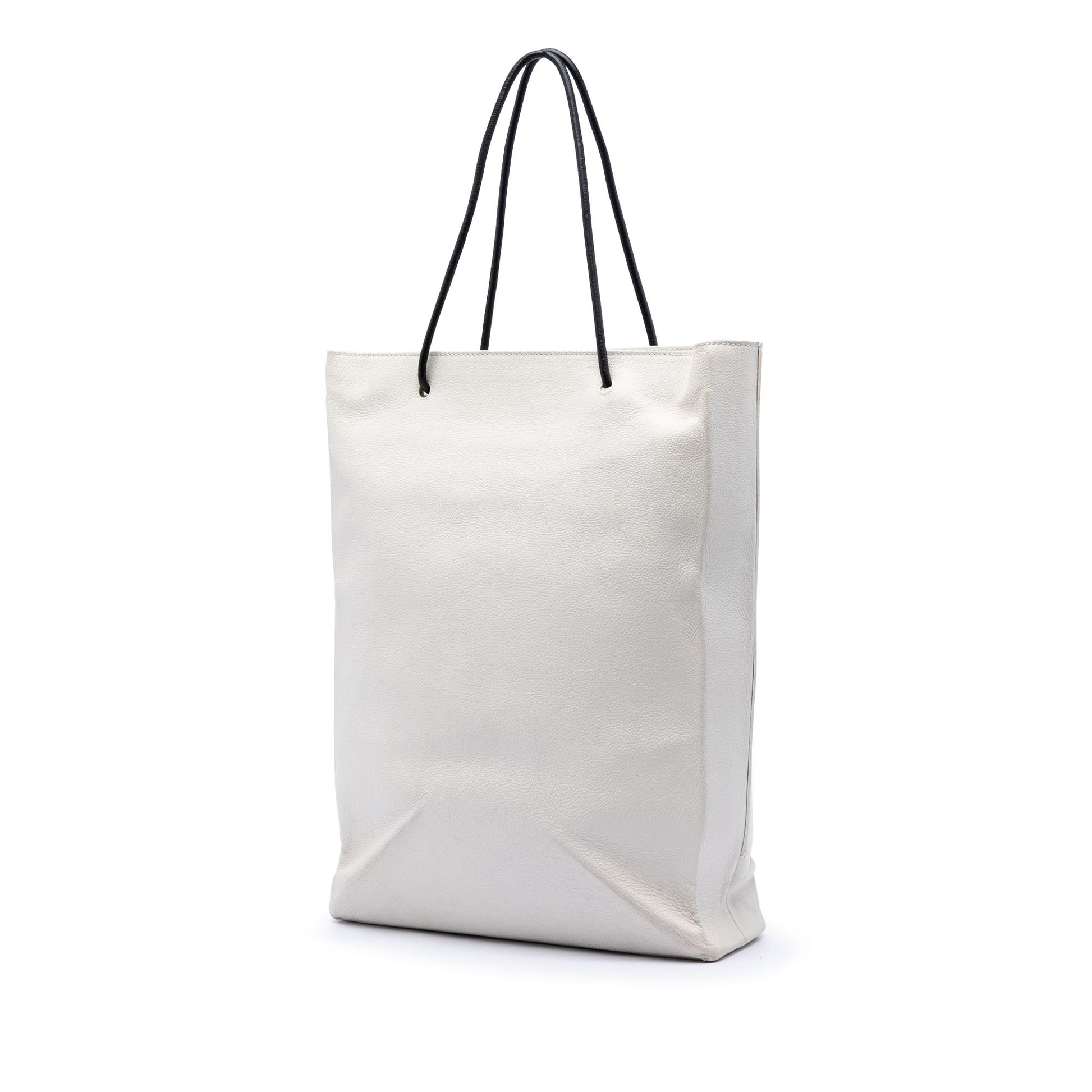 Balenciaga Large Calfskin Logo North South Shopping Tote