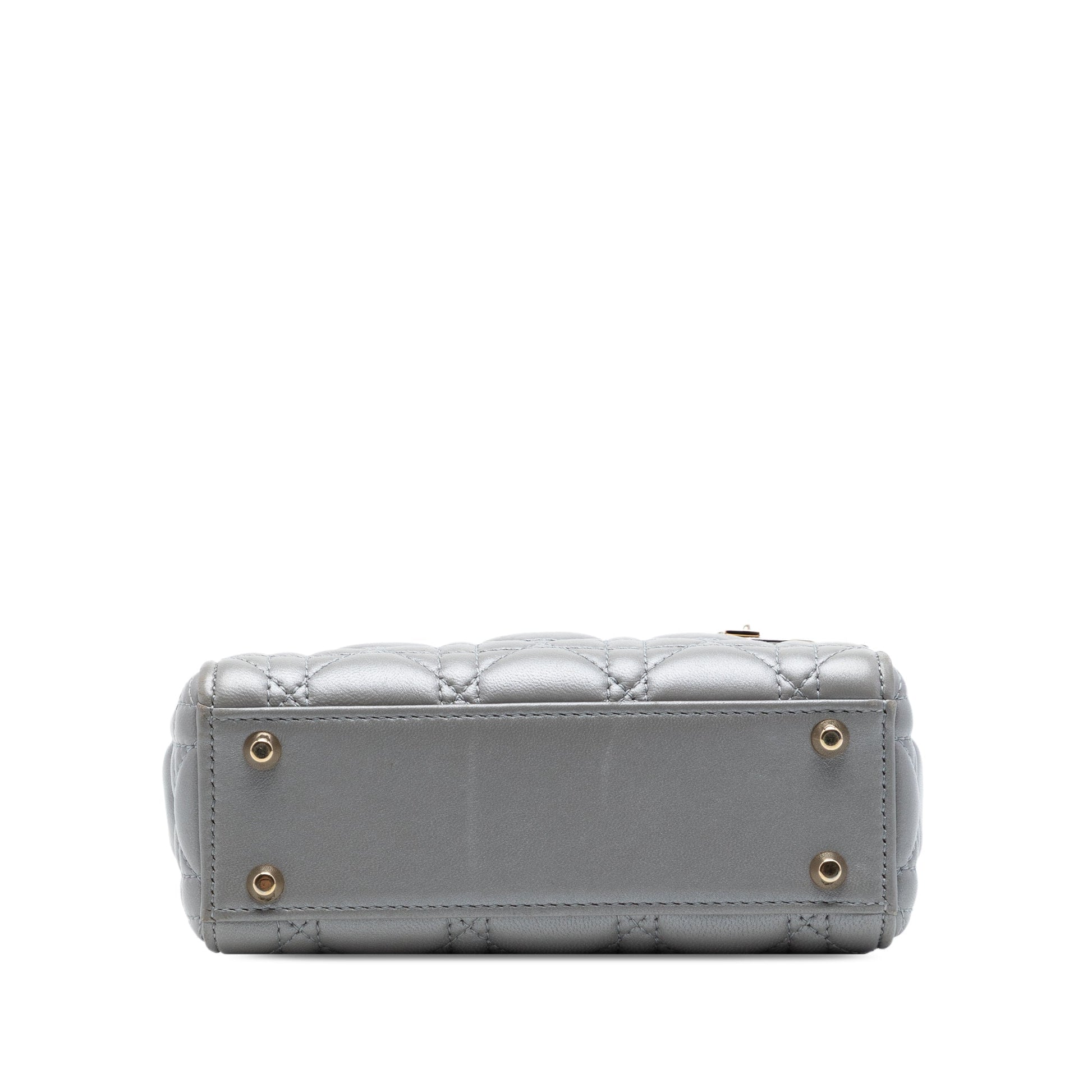 Dior Mini Metallic Lambskin Cannage Lady Dior