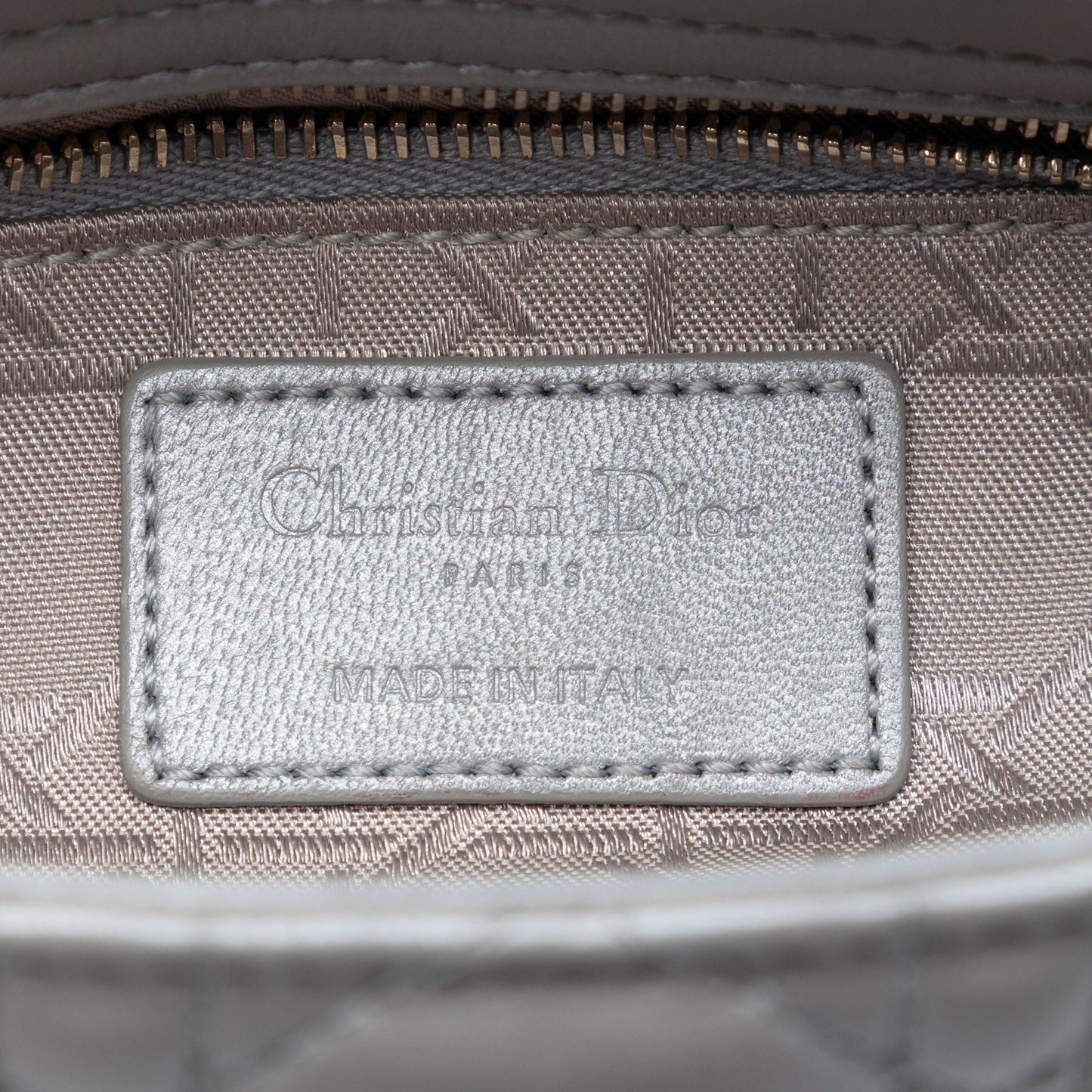 Dior Mini Metallic Lambskin Cannage Lady Dior