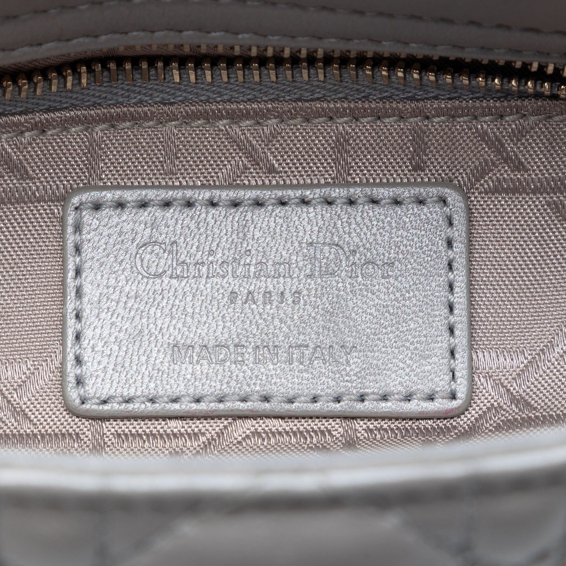 Dior Mini Metallic Lambskin Cannage Lady Dior