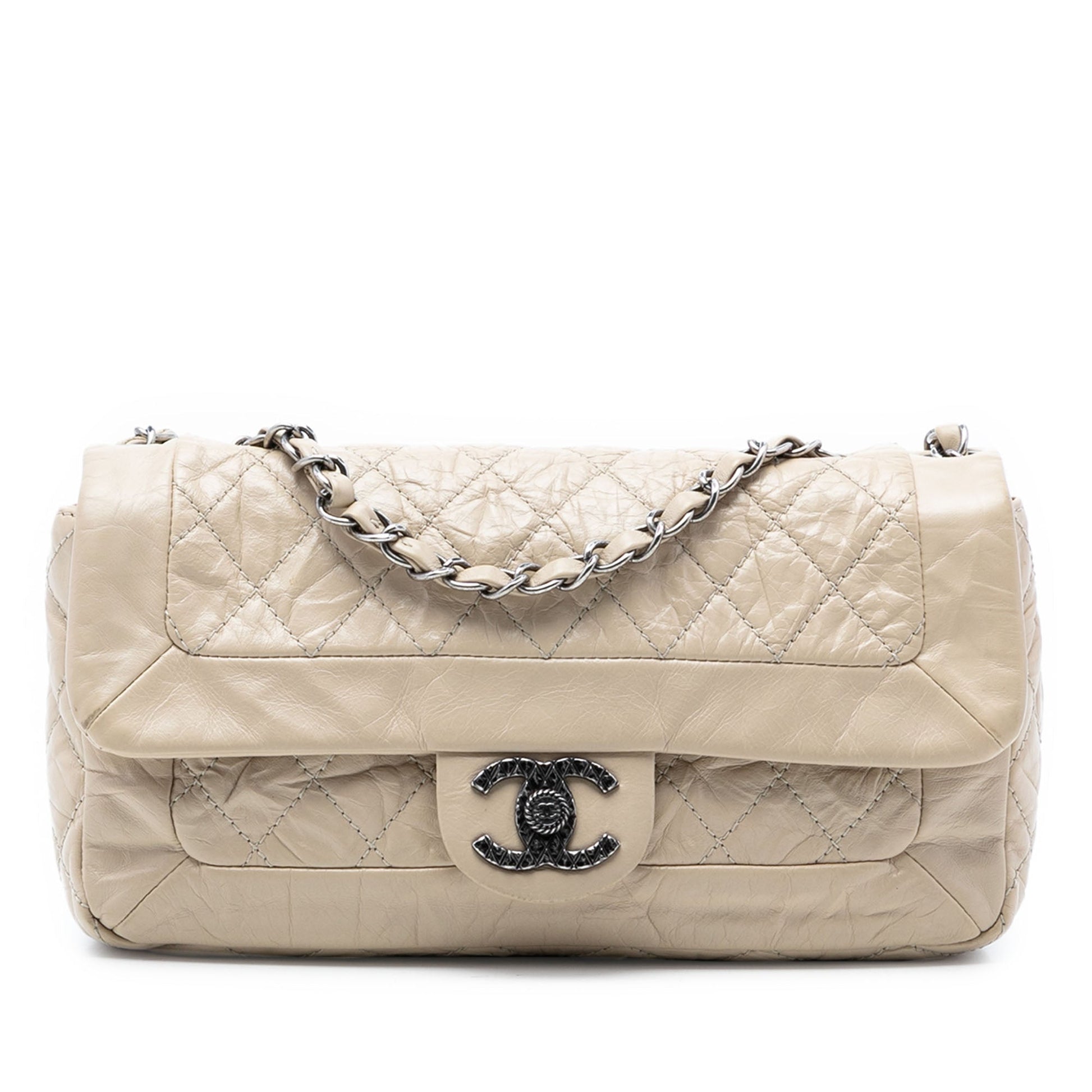 Aged Calfskin Coco Rider Flap