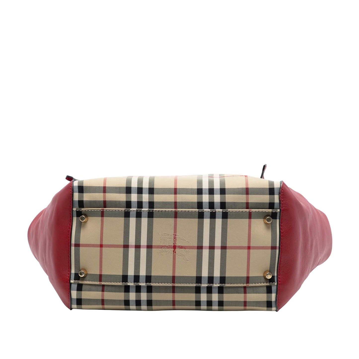 Burberry Small Haymarket Check Canvas and Leather Canterbury Tote