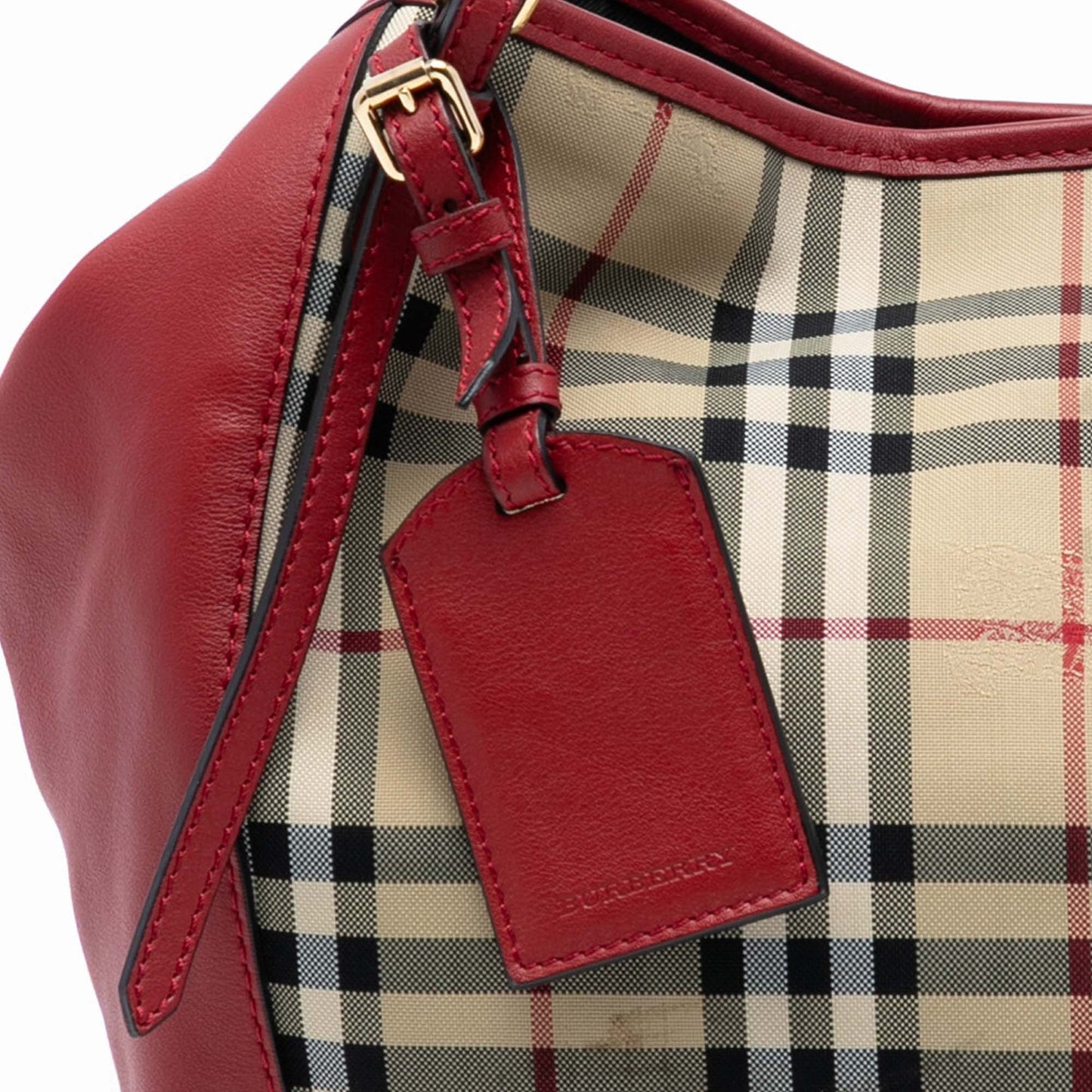 Burberry Small Haymarket Check Canvas and Leather Canterbury Tote